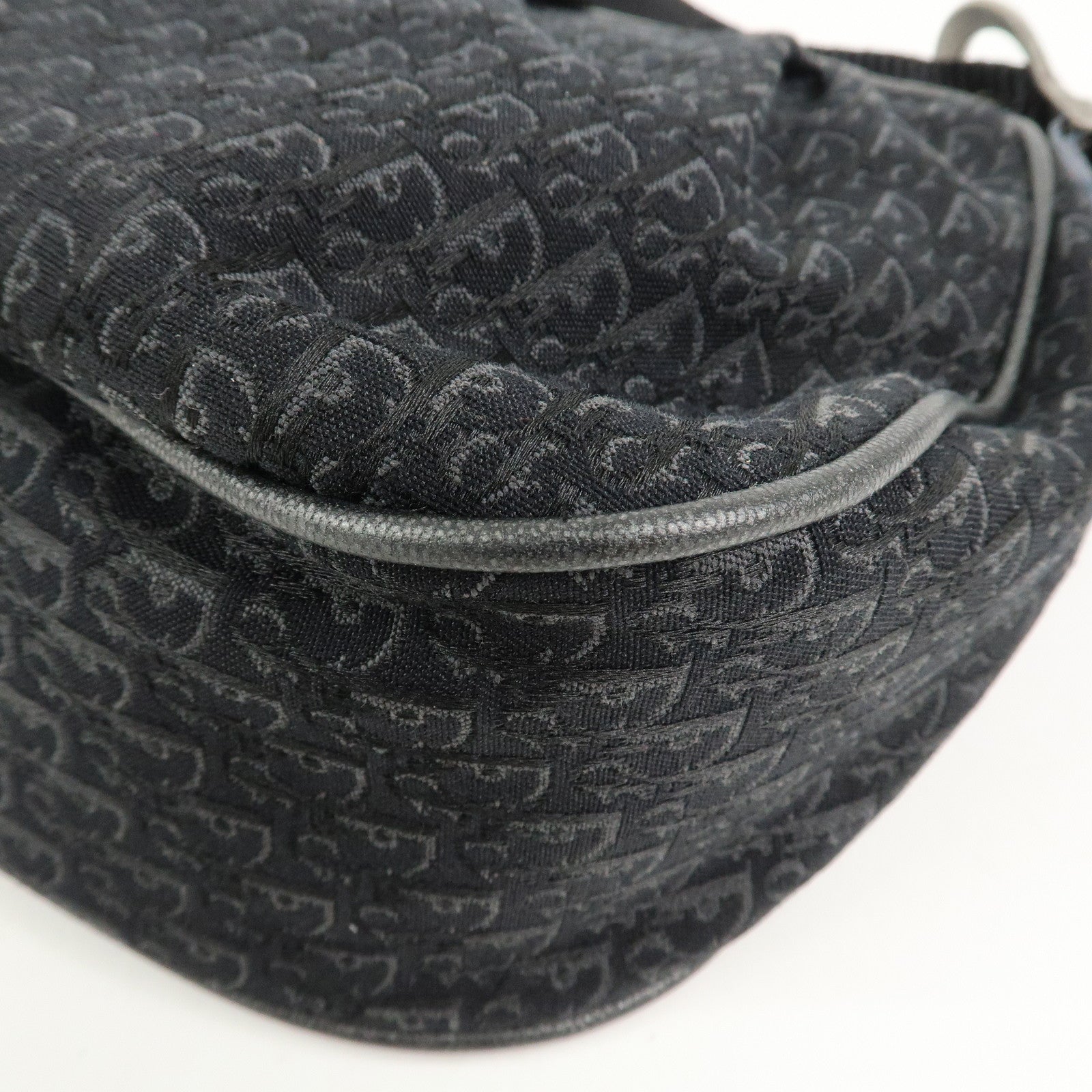 Christian Dior Trotter Canvas Leather Shoulder Bag Hand Bag Black