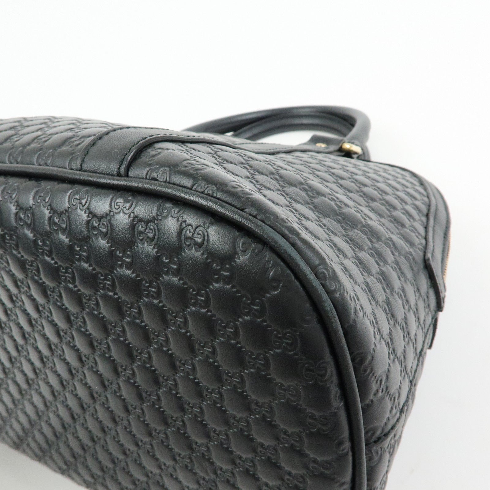 GUCCI Microguccissima Leather 2WAY Bag Hand Bag Black 449663