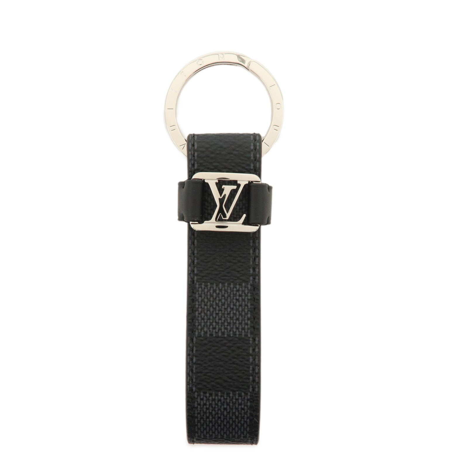 Louis Vuitton Damier Graphite Dragonne Key Chain Charm Grey M62706