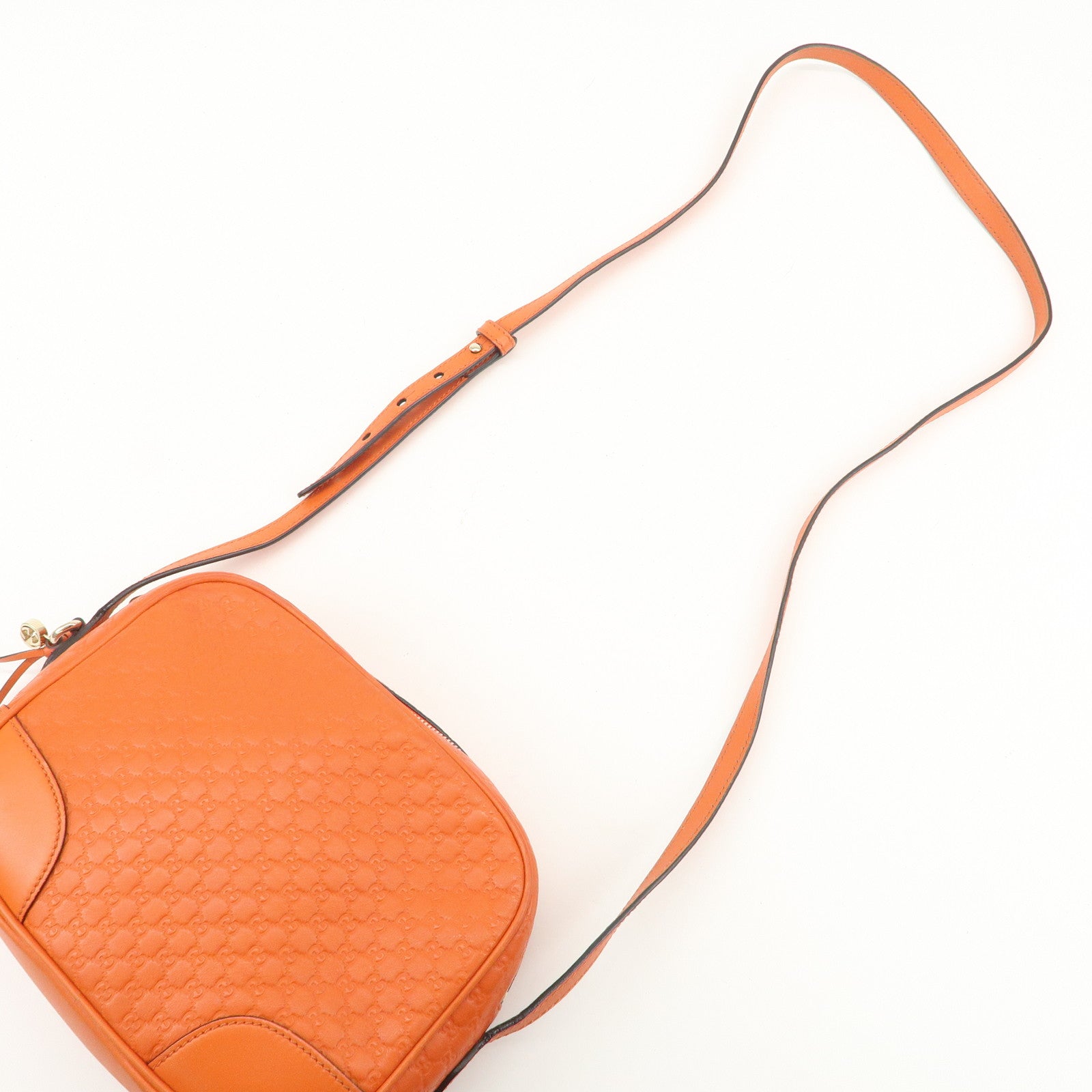 GUCCI Micro Guccissima Leather Shoulder Bag Orange 449413