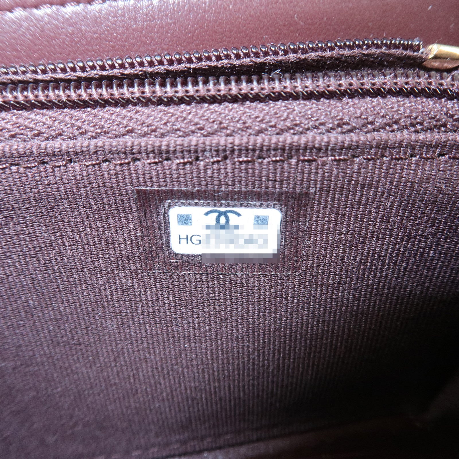 CHANEL COCO Mark Caviarskin Coin Case Brown AP4658