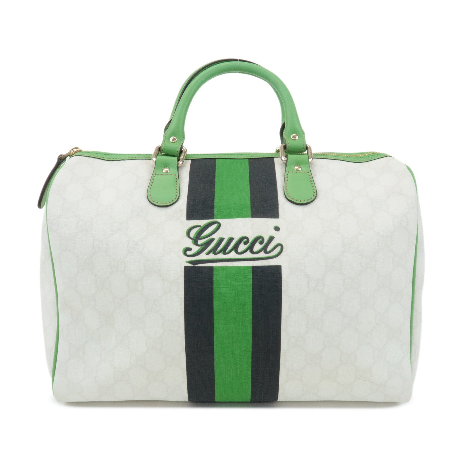 GUCCI JOY Line GG Supreme Leather Boston Bag 189895 Used