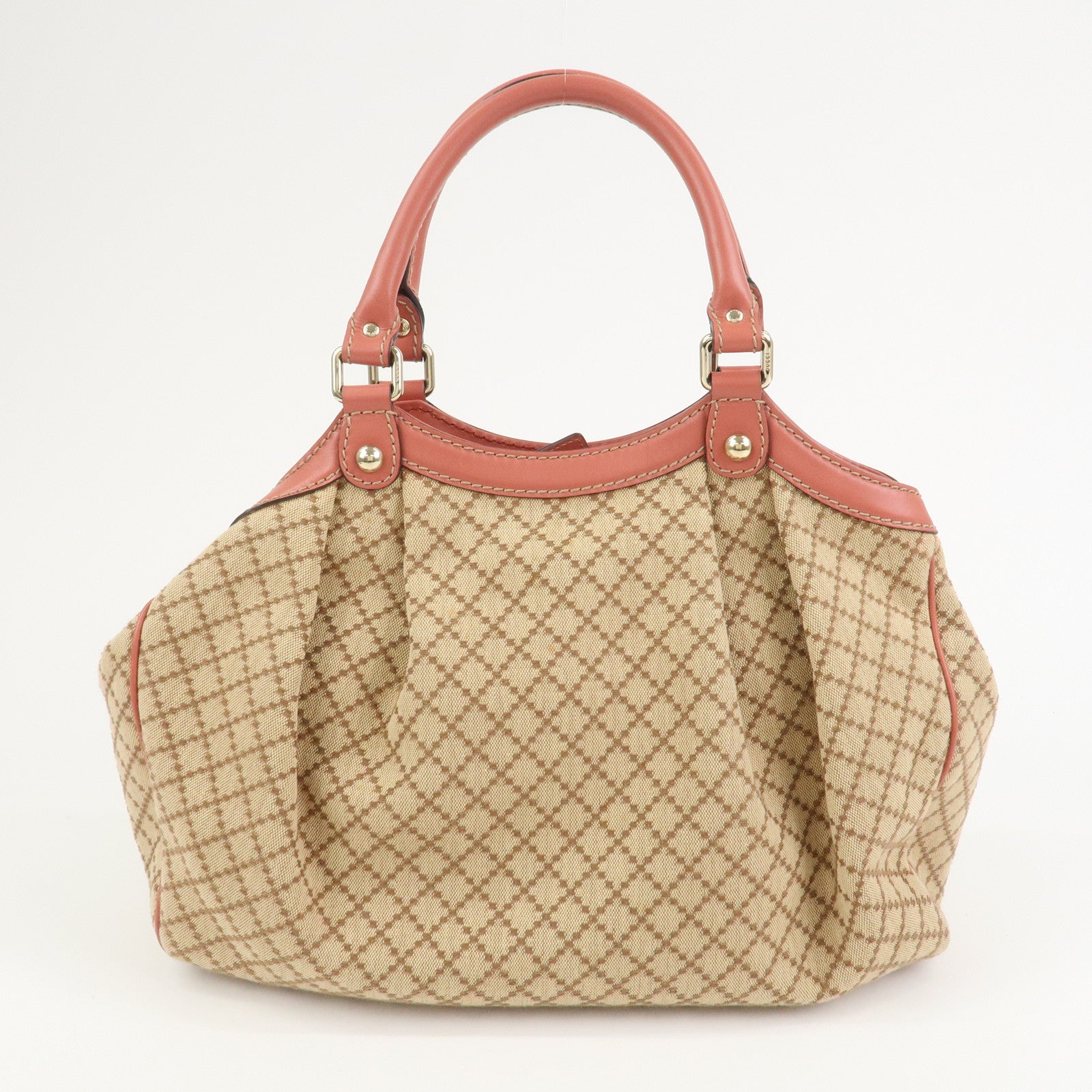 GUCCI Diamante Sukey Interlocking G Tote Bag Hand Bag Brown 211944