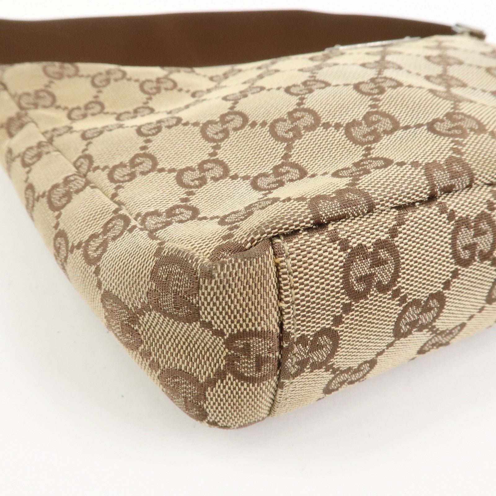 GUCCI GG Canvas Leather Shoulder Bag Crossbody Bag Brown 019.0433