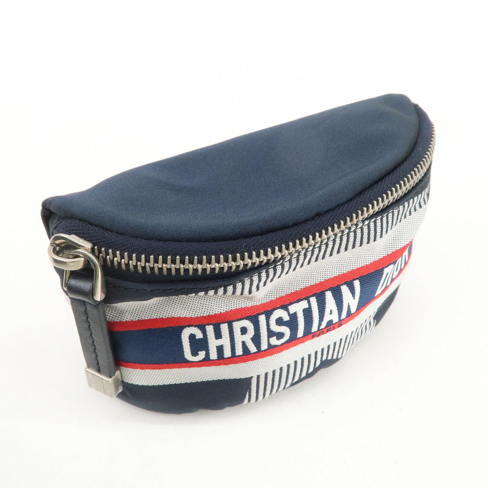 Christian Dior Alps Star Nylon Mini Pouch Navy Silver Red