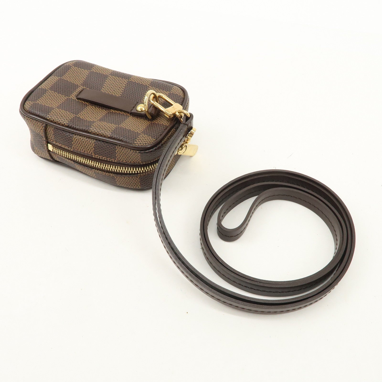 Louis Vuitton Damier Canvas Etui Okapi PM Camera Case N61738 Used