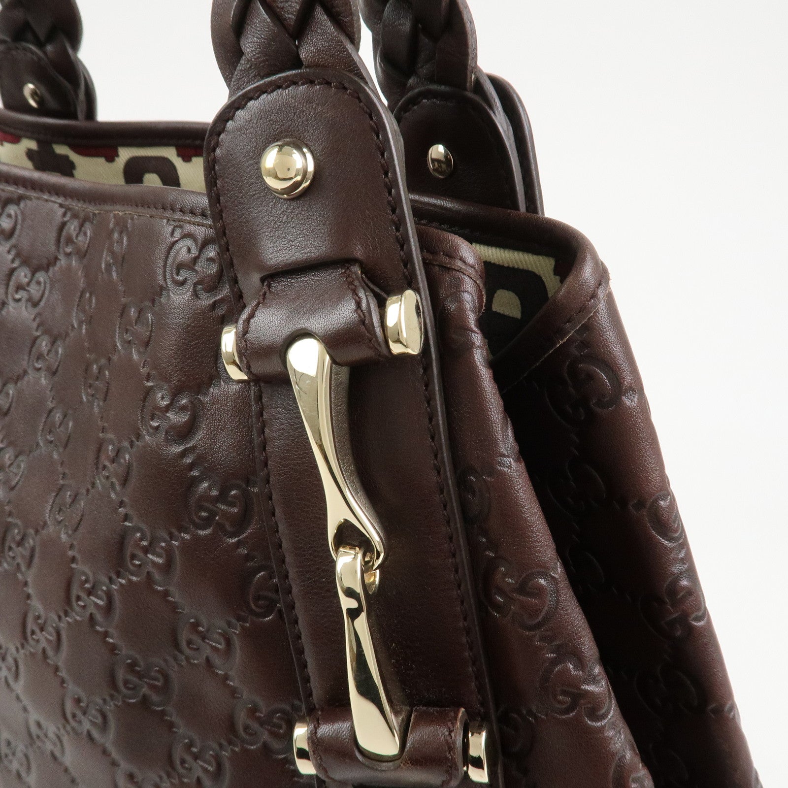 GUCCI Horsebit Guccissima Leather Hand Bag Shoulder Bag 137621