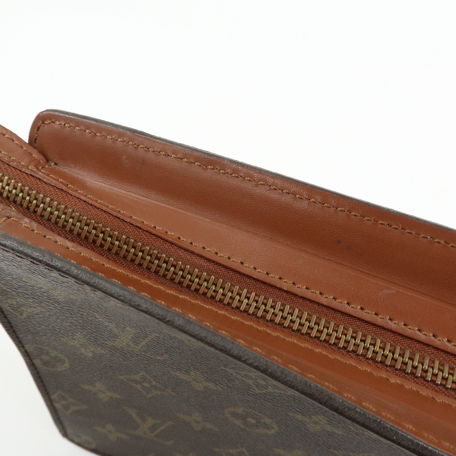 Louis Vuitton Monogram Pochette Homme Clutch Bag Brown M51795