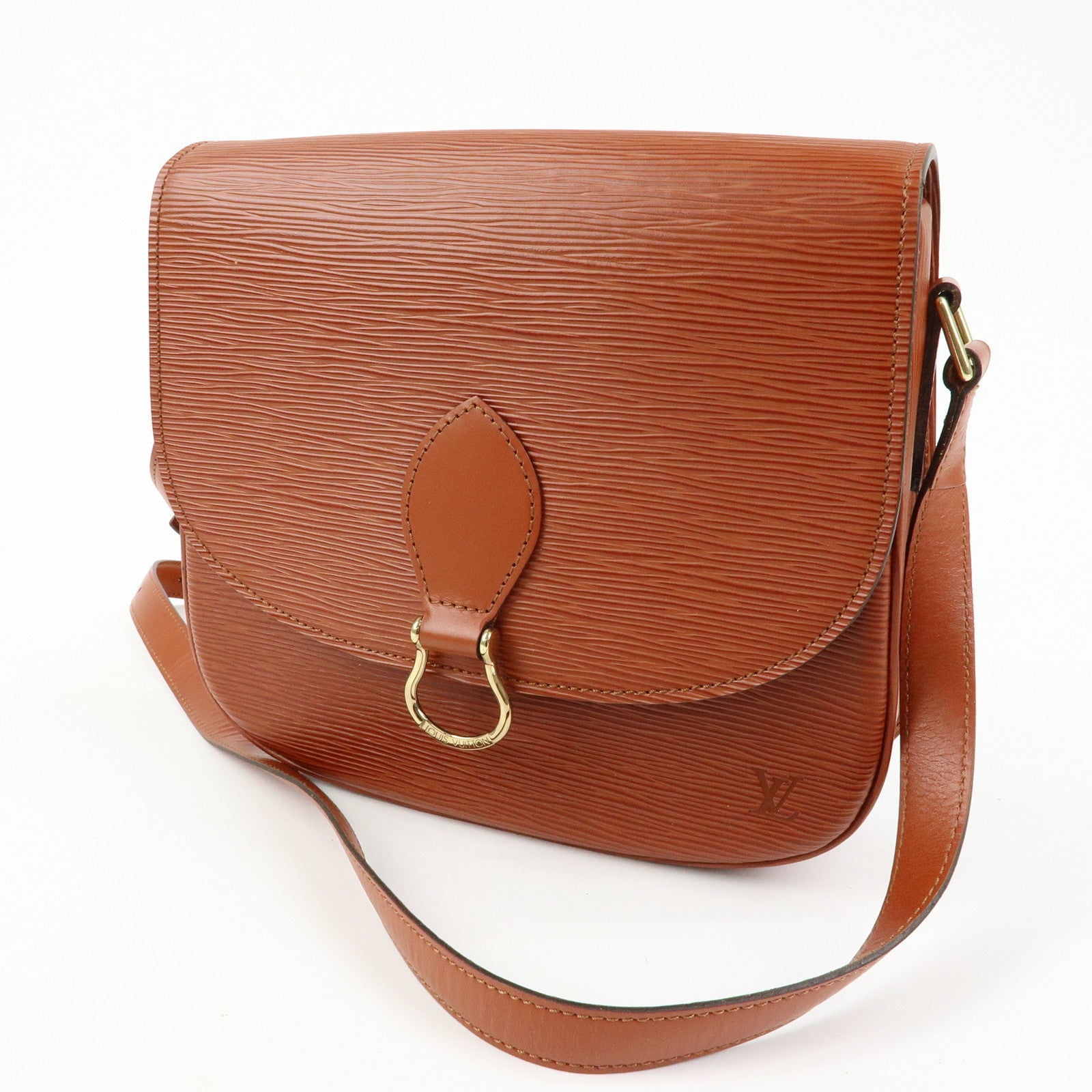 Louis Vuitton Epi Saint Cloud Shoulder Bag Kenya Brown M52193