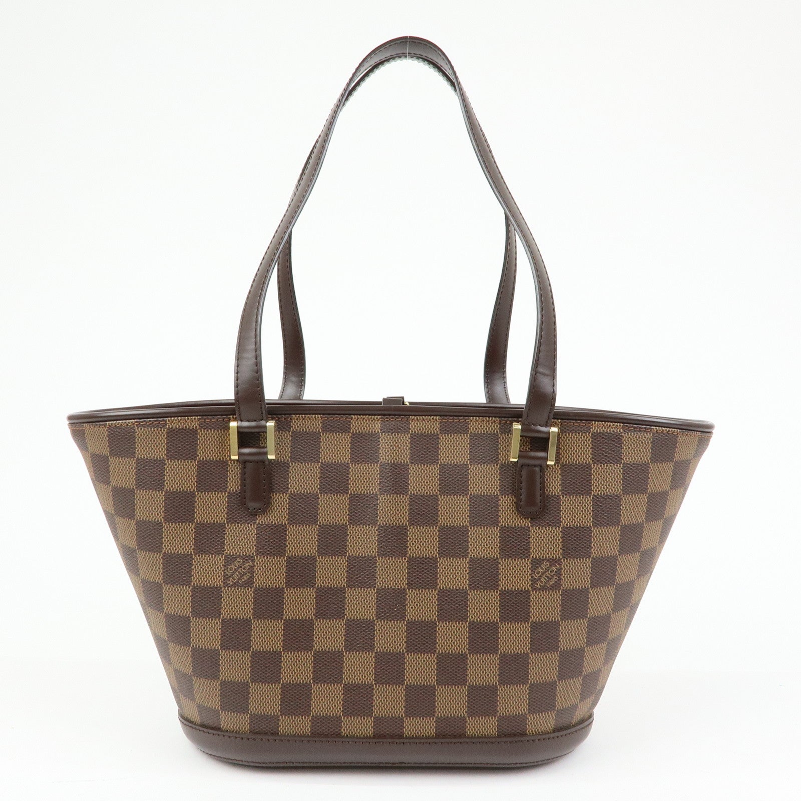 Louis Vuitton Damier Manosque PM Canvas Tote Bag Ebene N51121