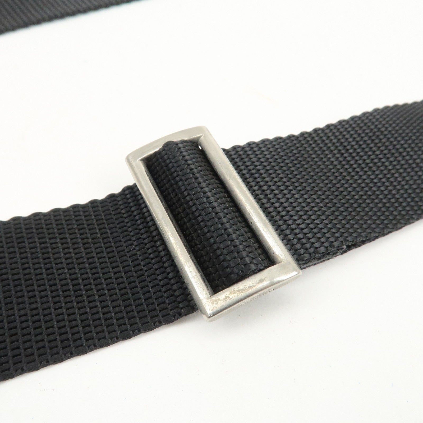 PRADA Triangle Logo Nylon Shoulder Bag Crossbody Bag Black B7372