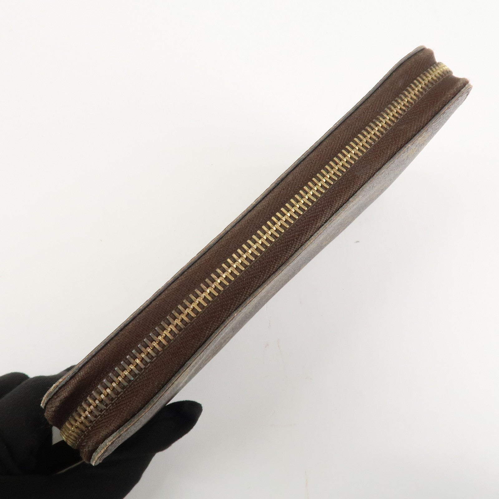 Louis Vuitton Monogram Zippy Long Wallet Brown Fuchsia M41895 Used