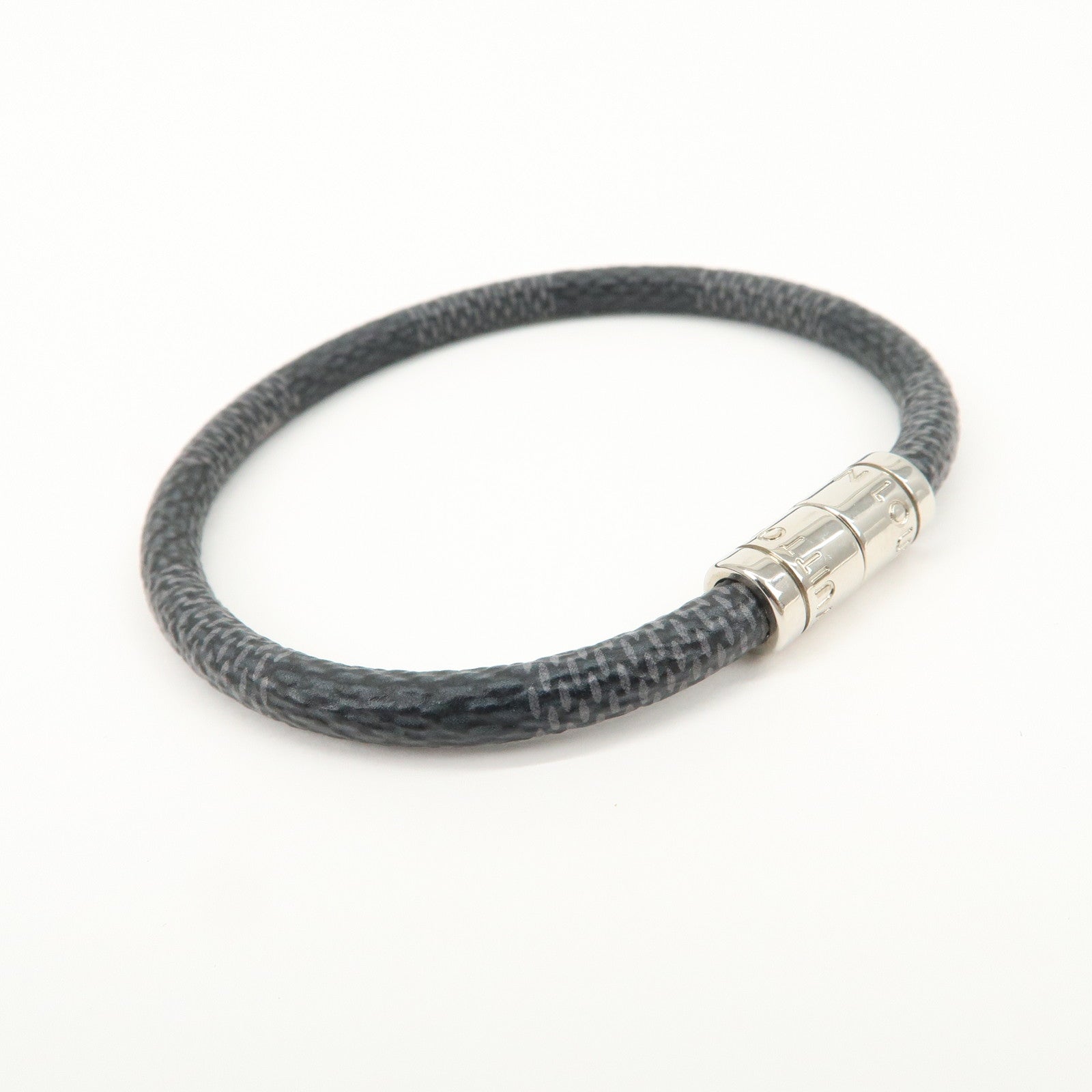 Louis Vuitton Damier Graphite Canvas Keep It Bracelet M6609E