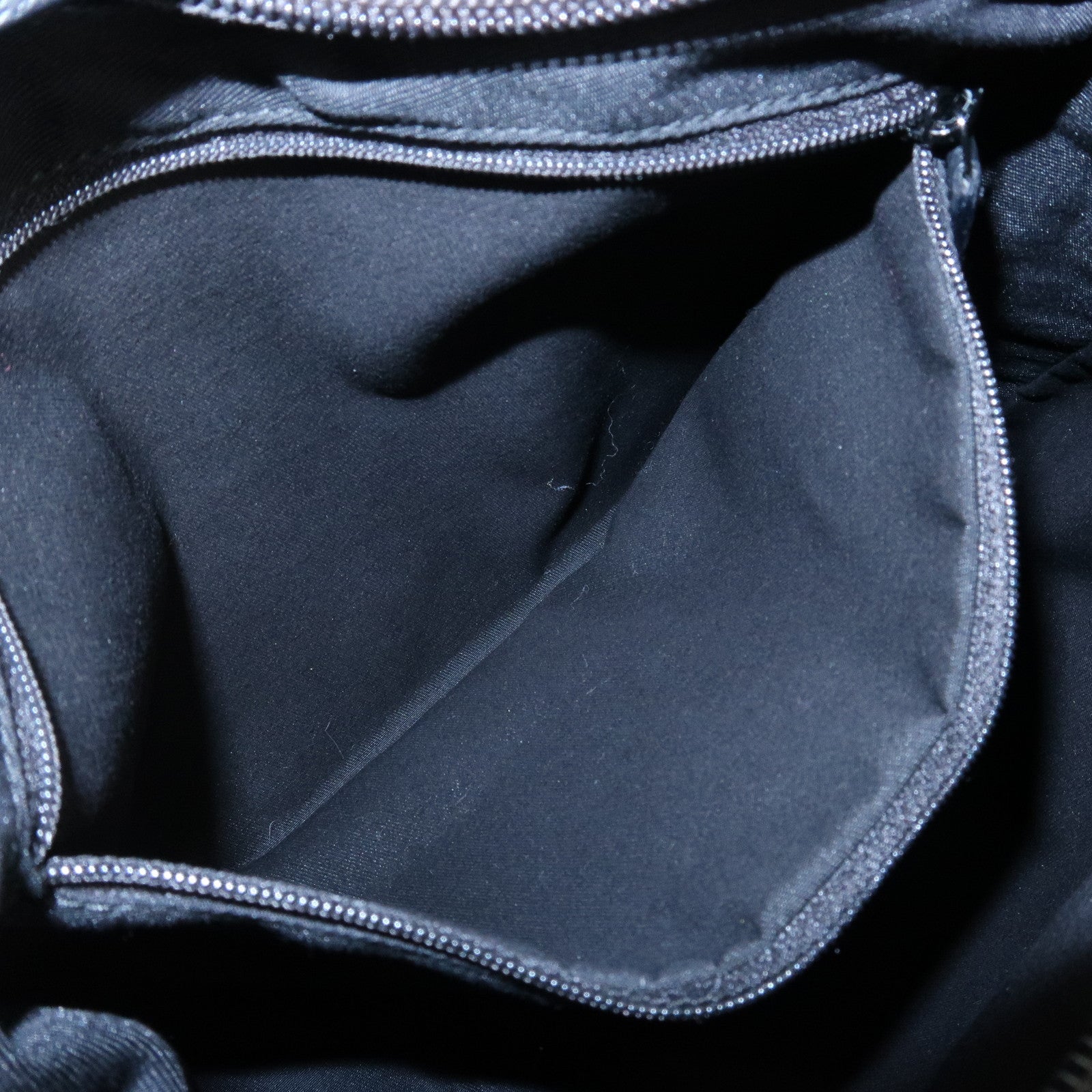 GUCCI GG Nylon Leather Shoulder Bag Hand Bag Black 179776 Used