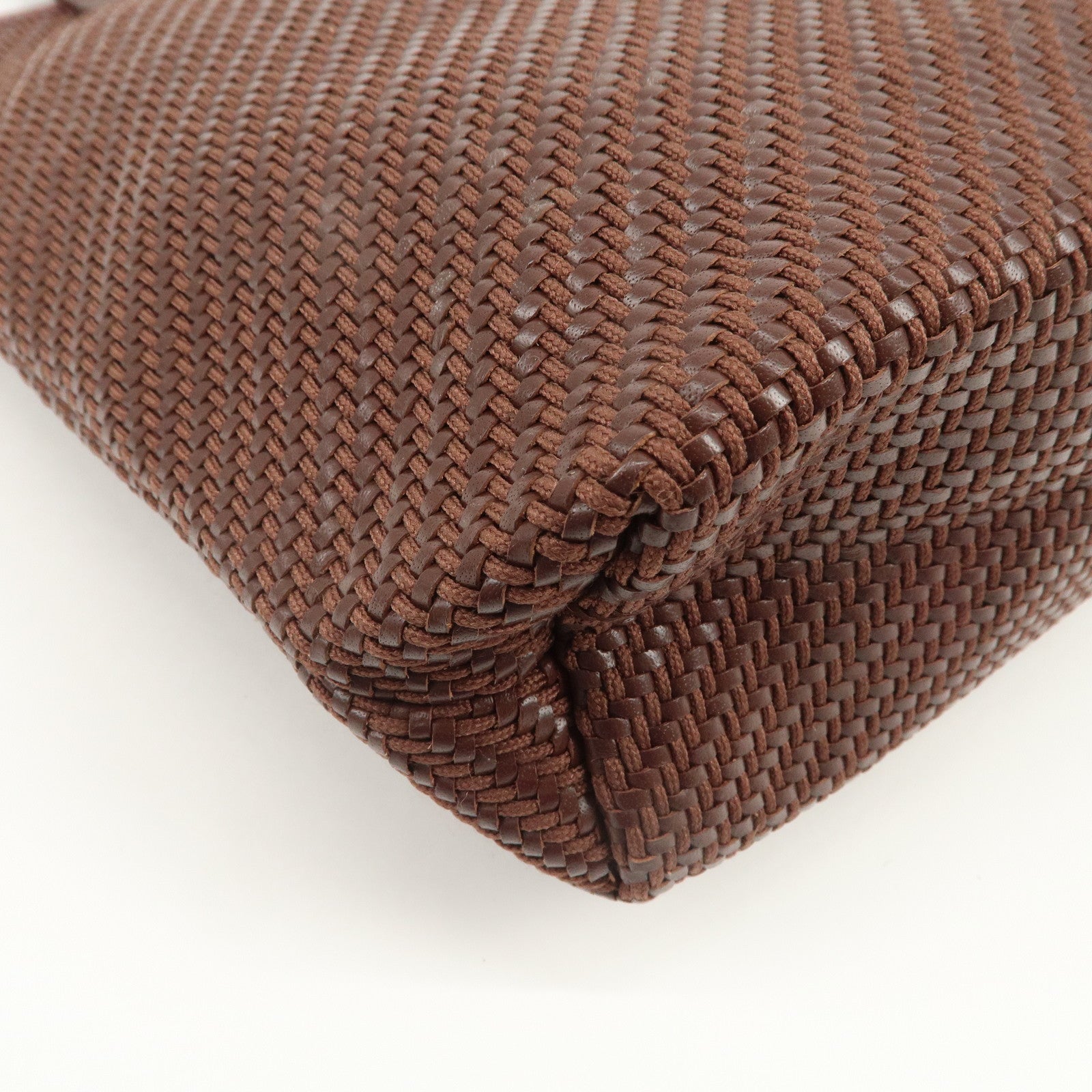 HERMES Amedaba Diago PM Leather Tote Bag Hand Bag Brown