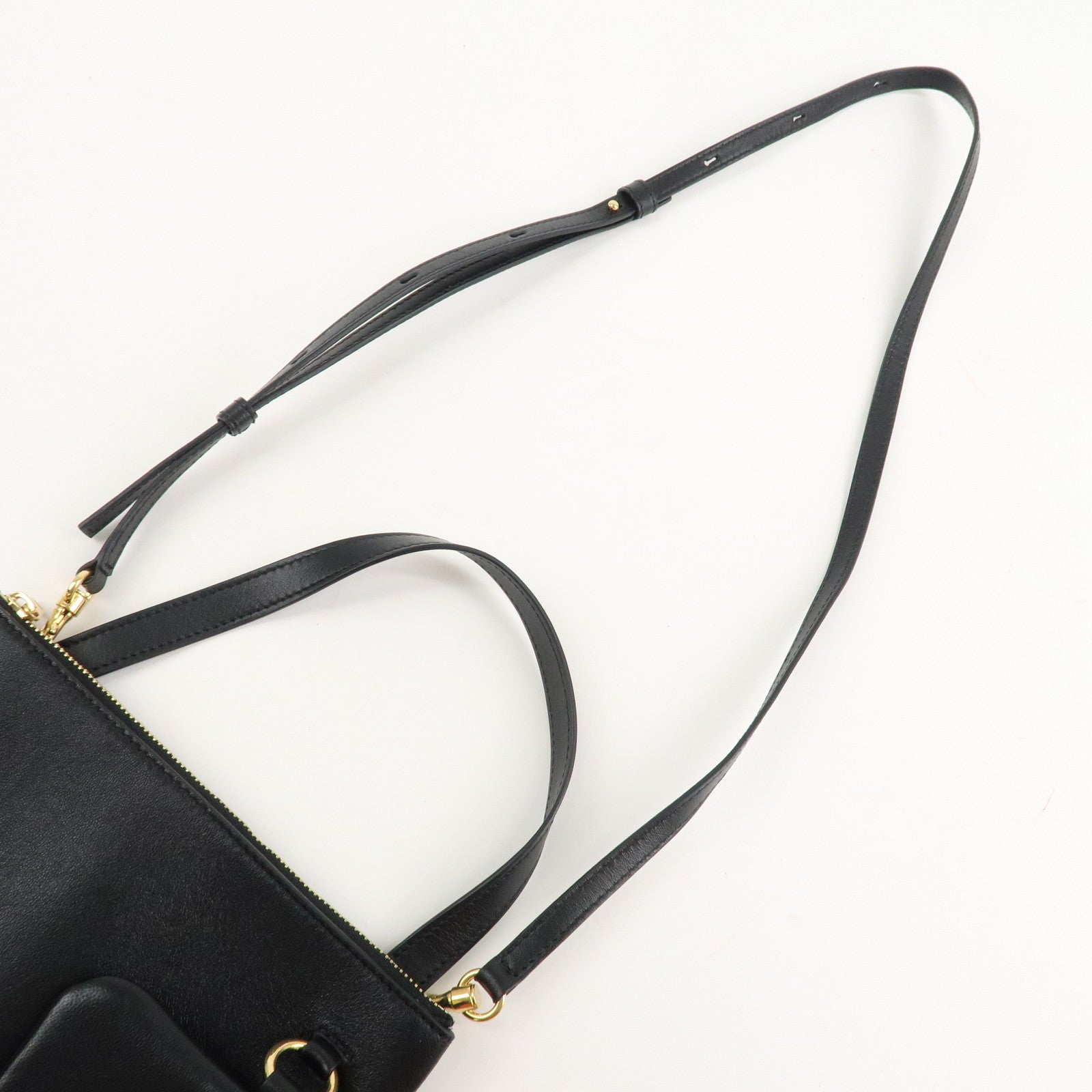 JIL SANDER Leather 2Way Shoulder Hand Bag Black J08WG0009P Used