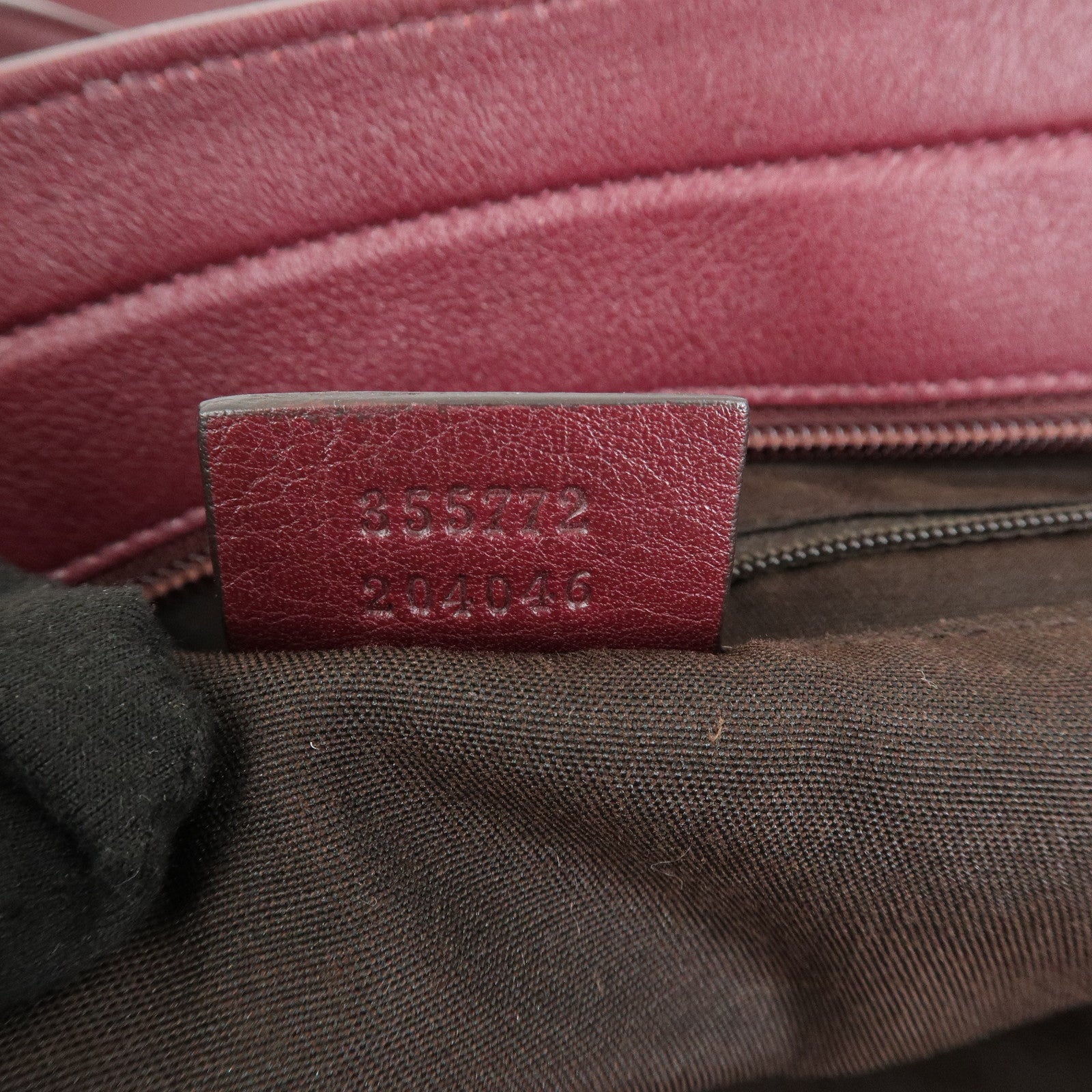 GUCCI Bamboo Guccissima Leather 2Way Bag Hand Bag Wine Red 355772