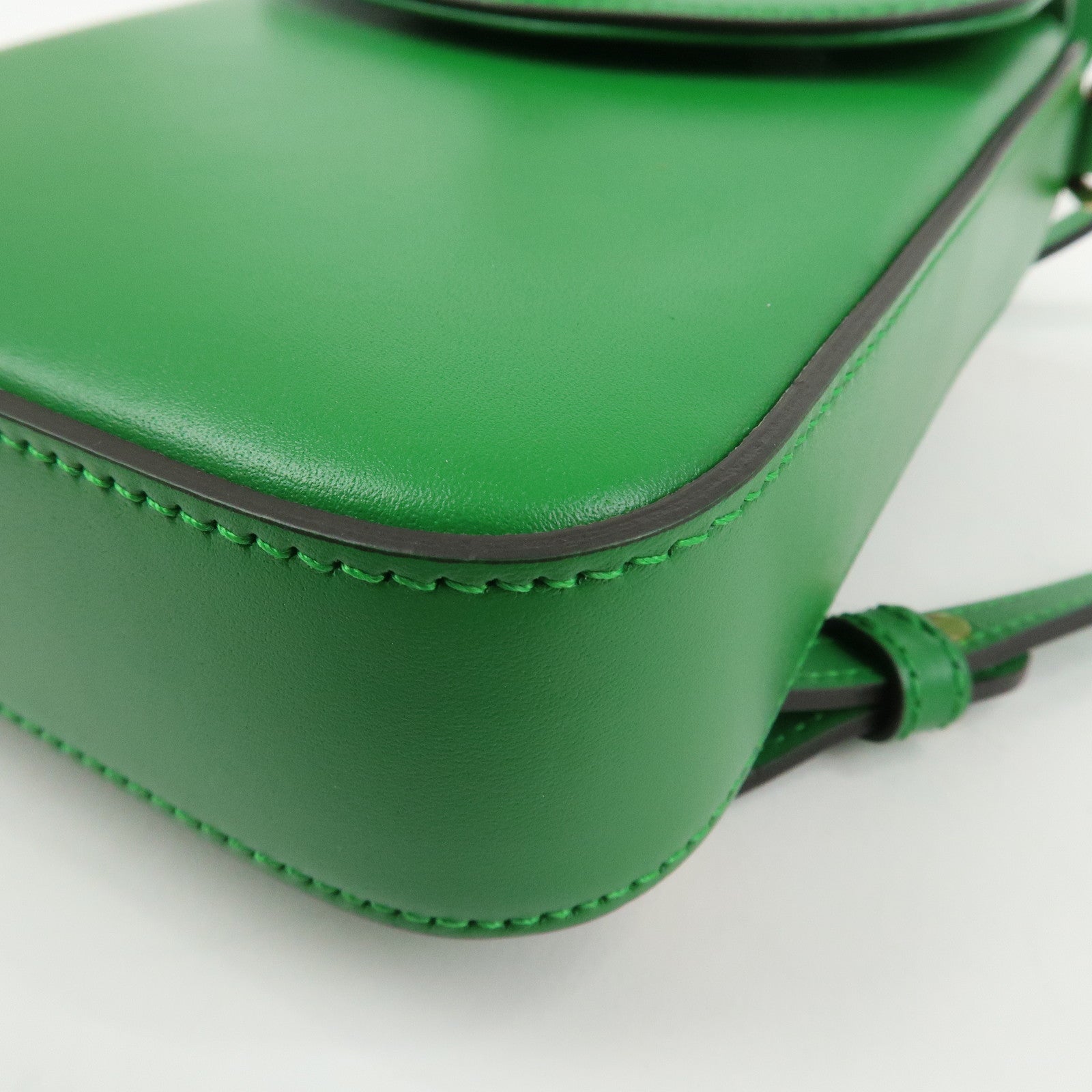 GUCCI Bamboo Leather 2Way Bag Backpack Shoulder Bag Green 702106