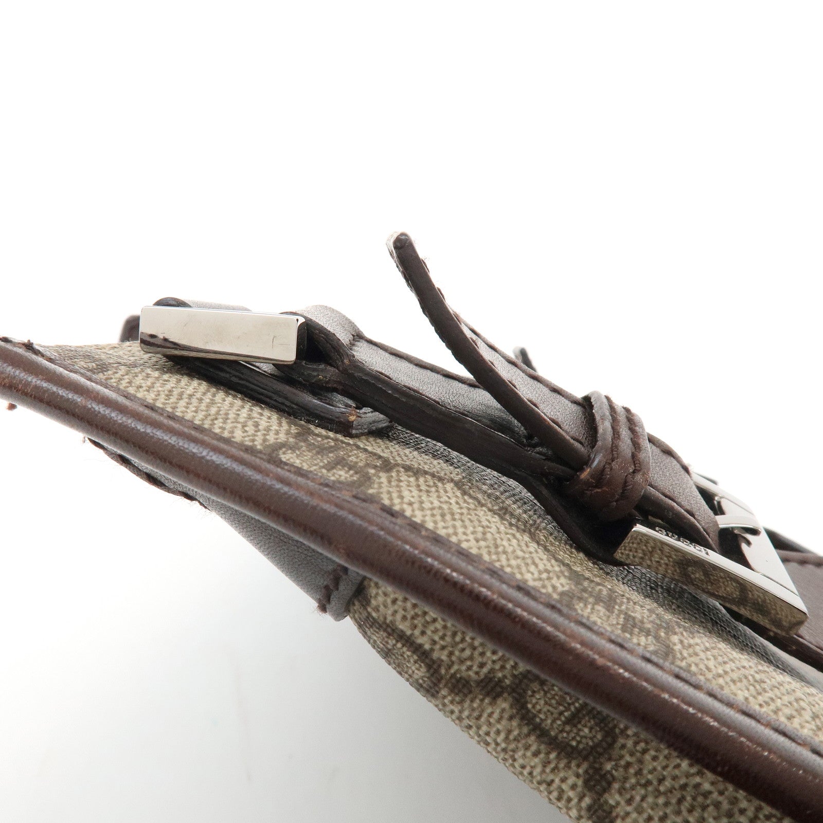 GUCCI GG Supreme PVC Leather Shoulder Crossbody Bag Brown 92562