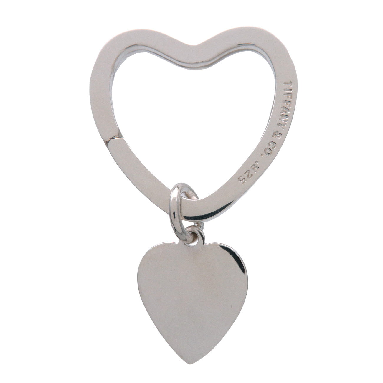 Tiffany & Co Heart Key Ring Key Charm SV925 Silver