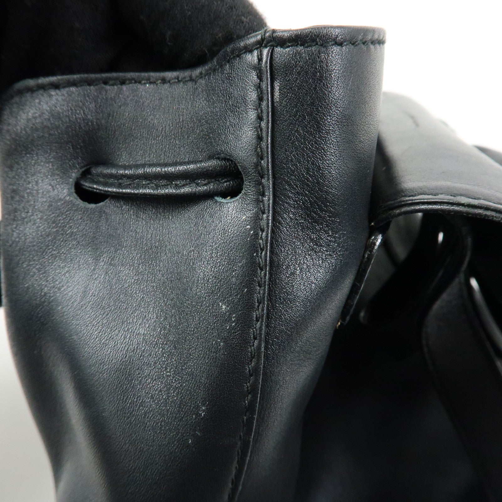 Ferragamo Gancni Leather Mini Backpack Rucksack Black Silver