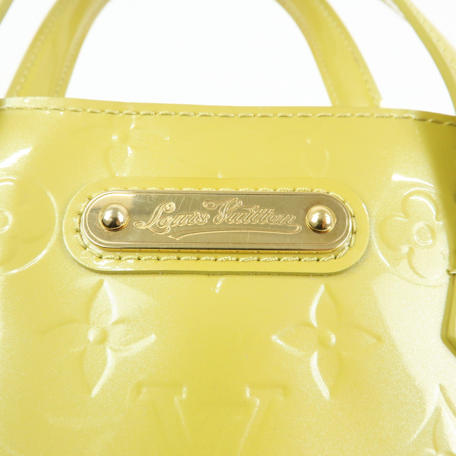 Louis Vuitton Monogram Vernis Wilshire PM Hand Bag Green M91643
