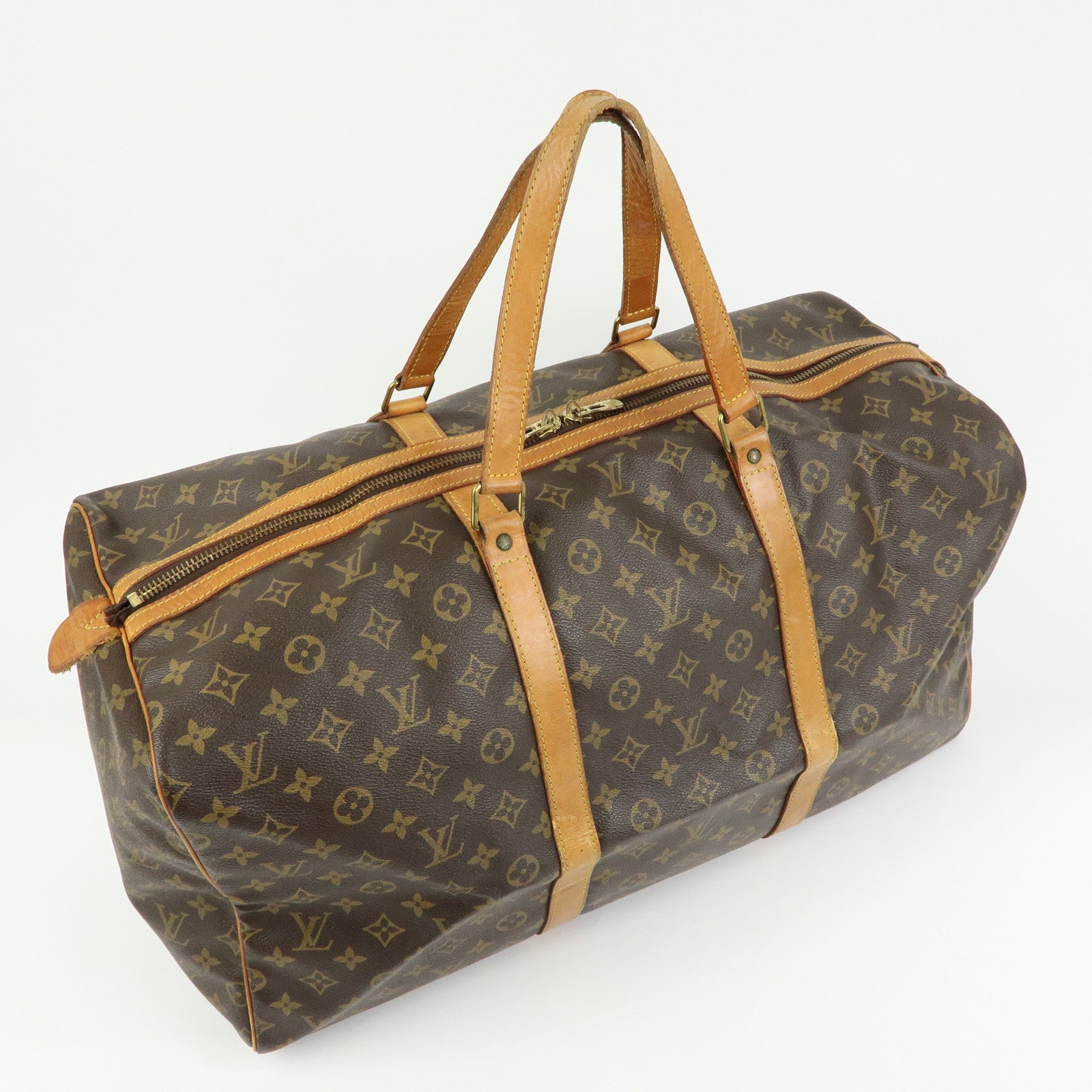 Louis Vuitton Monogram Sac Souple 55 Boston Bag Brown M41622
