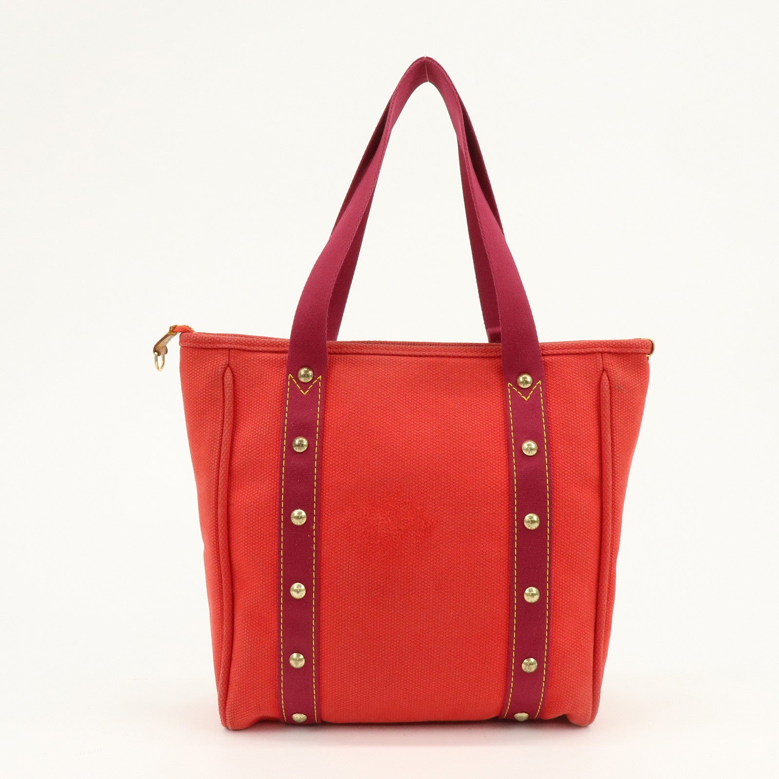 Louis Vuitton Antigua Cabas MM Tote Bag Hand Bag Rouge M40034