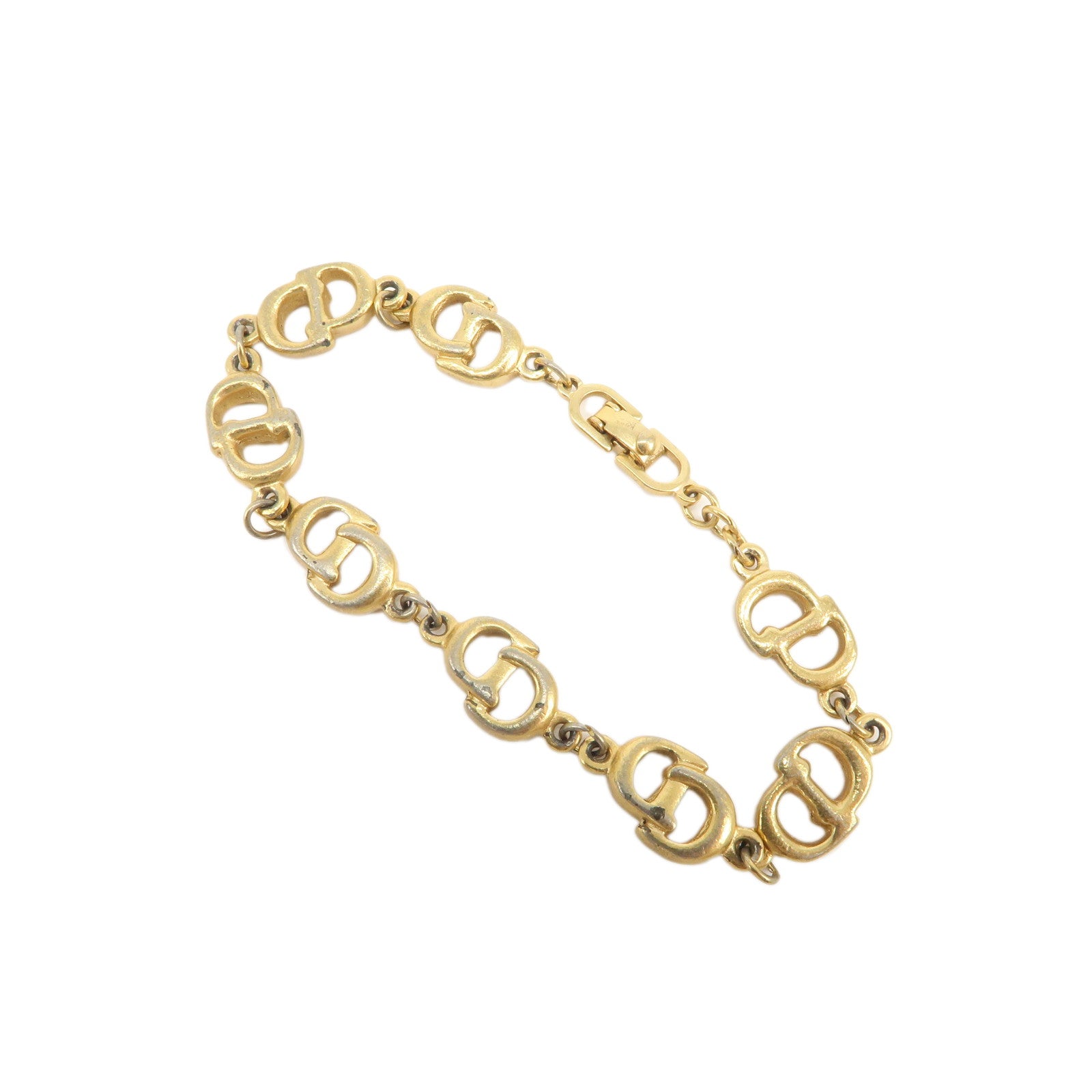 Christian Dior CD Logo Metal Bracelet Gold