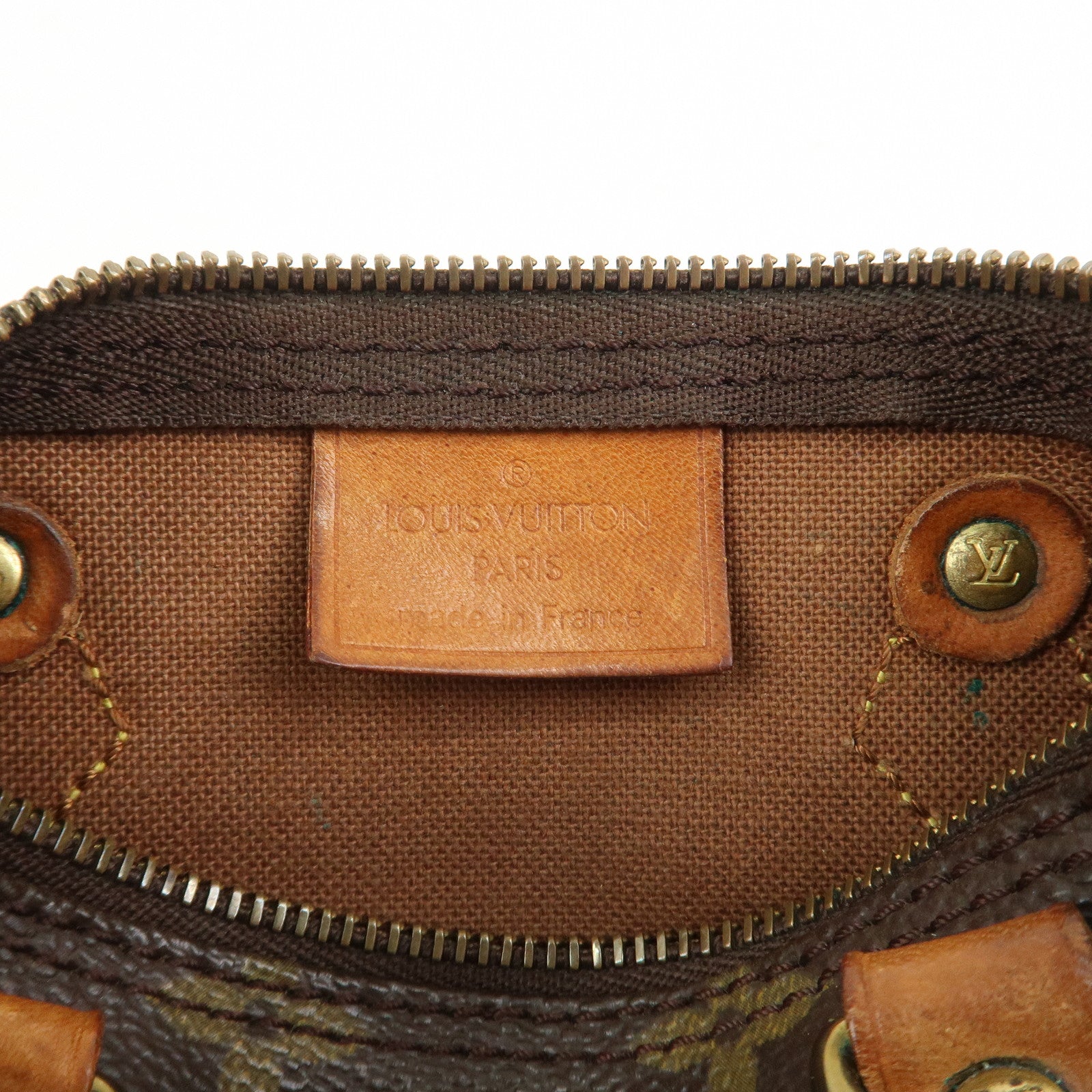 Louis Vuitton Monogram Mini Speedy Hand Bag Brown M41534