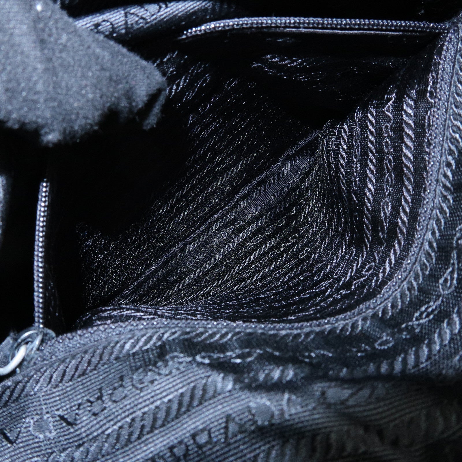 PRADA Triangle Logo Nylon Shoulder Bag Crossbody Bag Black BT8994