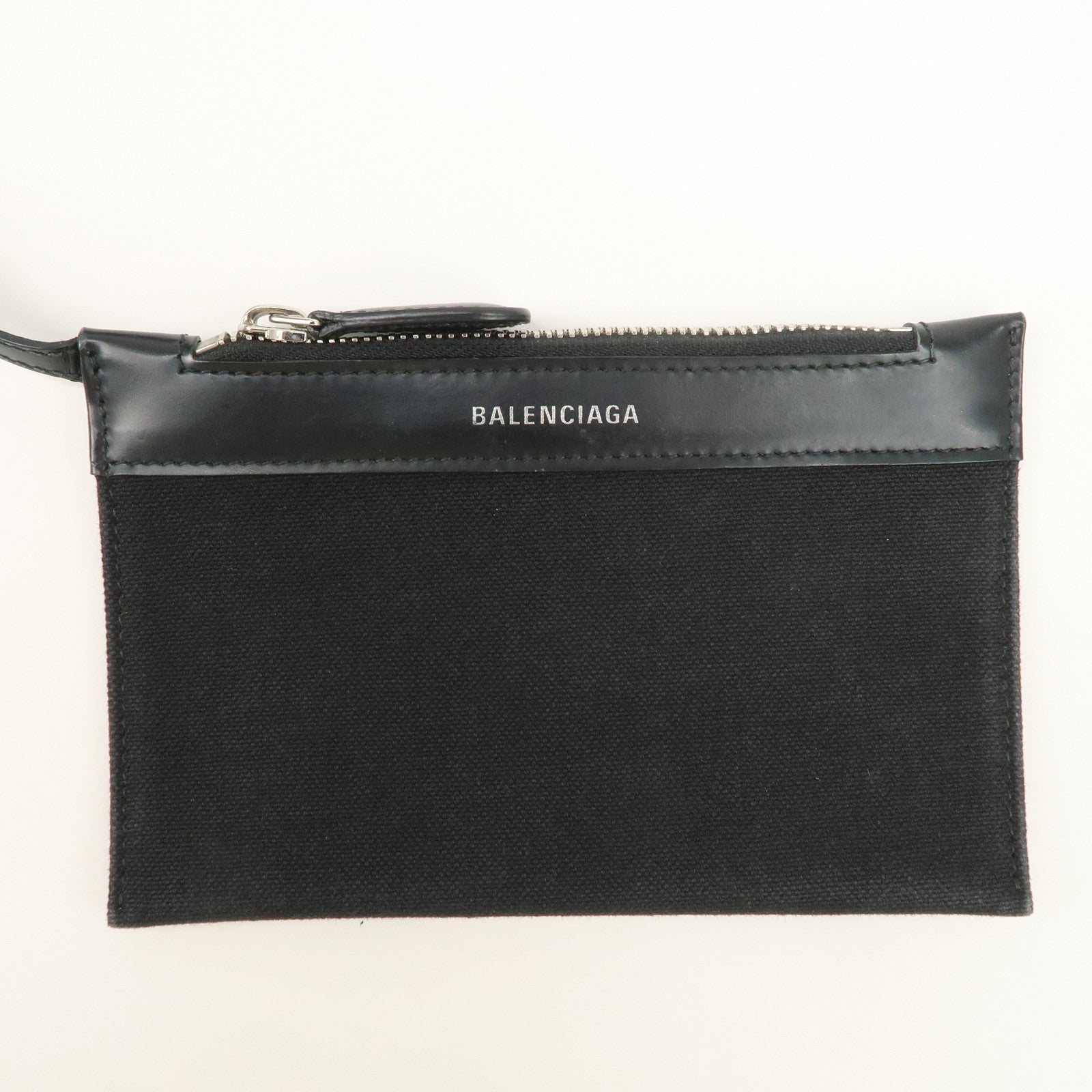 BALENCIAGA Cabas XS Canvas Leather 2Way Tote Bag Shoulder Bag Black