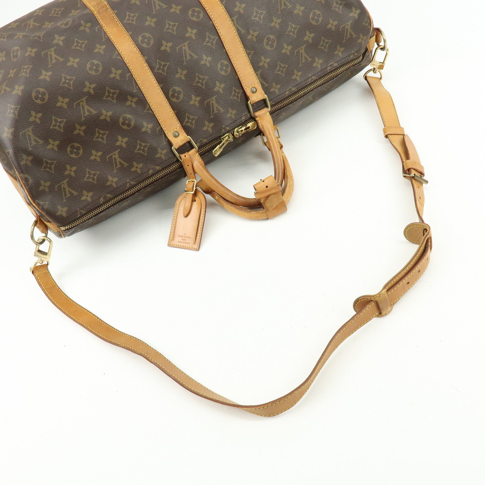 Louis Vuitton Monogram Keep All Bandouliere 55 Boston Bag M41414