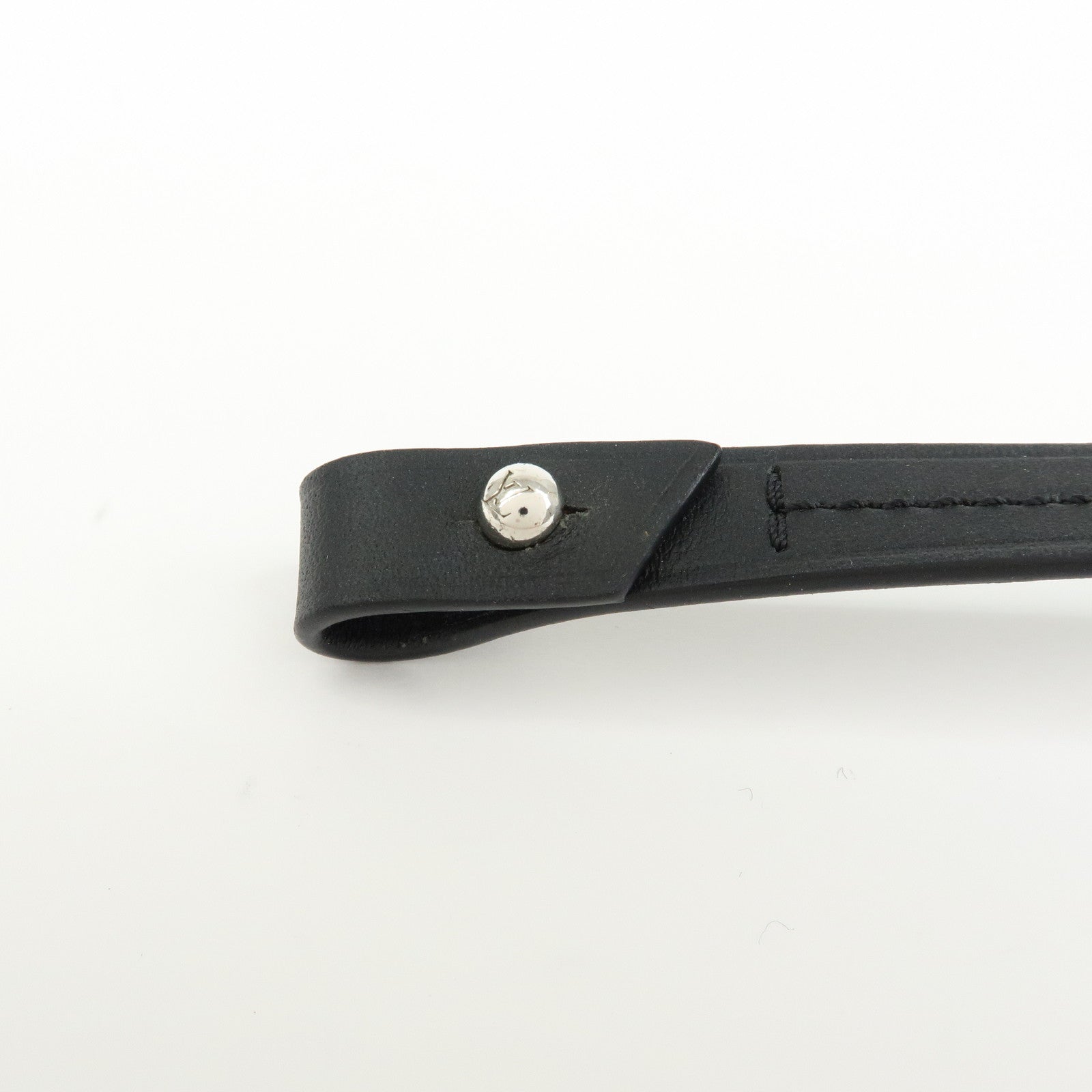 Louis Vuitton Bracelet Archive Leather Metal Bracelet Black M6290