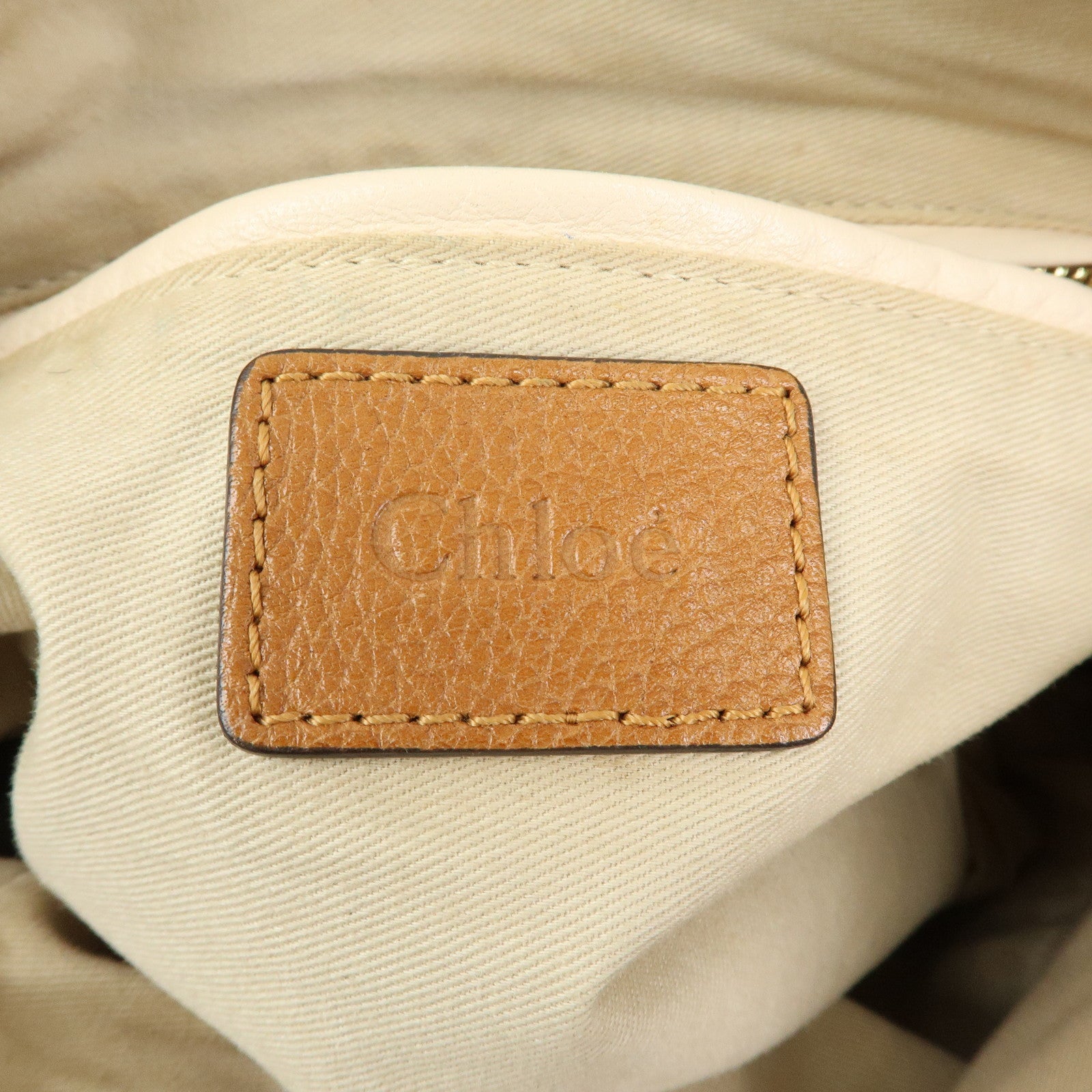 Chloe Paraty Leather 2Way Bag Shoulder Bag Hand Bag Brown