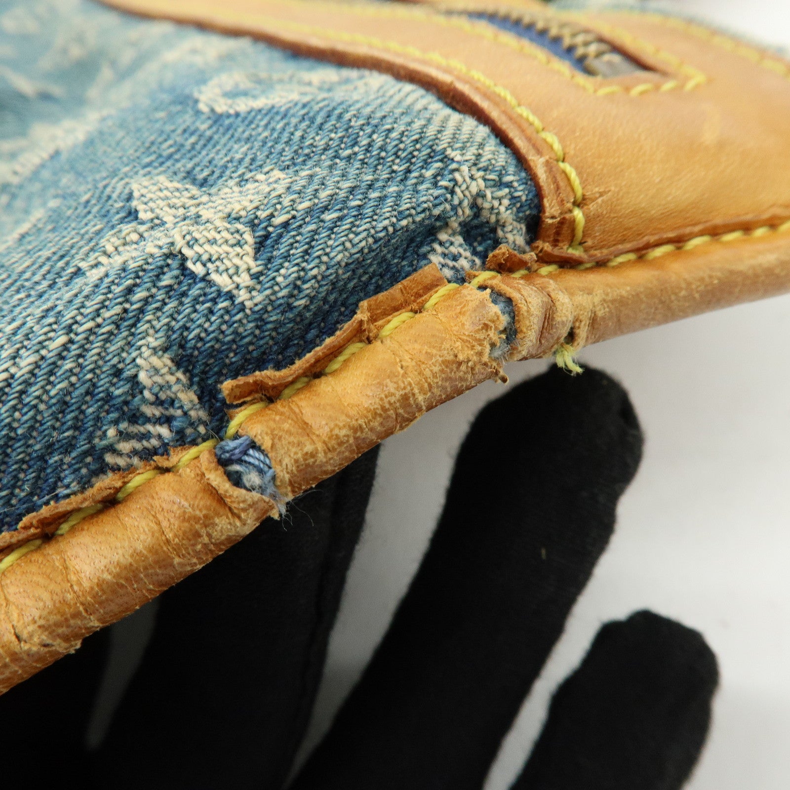 Louis Vuitton Monogram Denim Flat Shopper Tote Bag Blue M95018