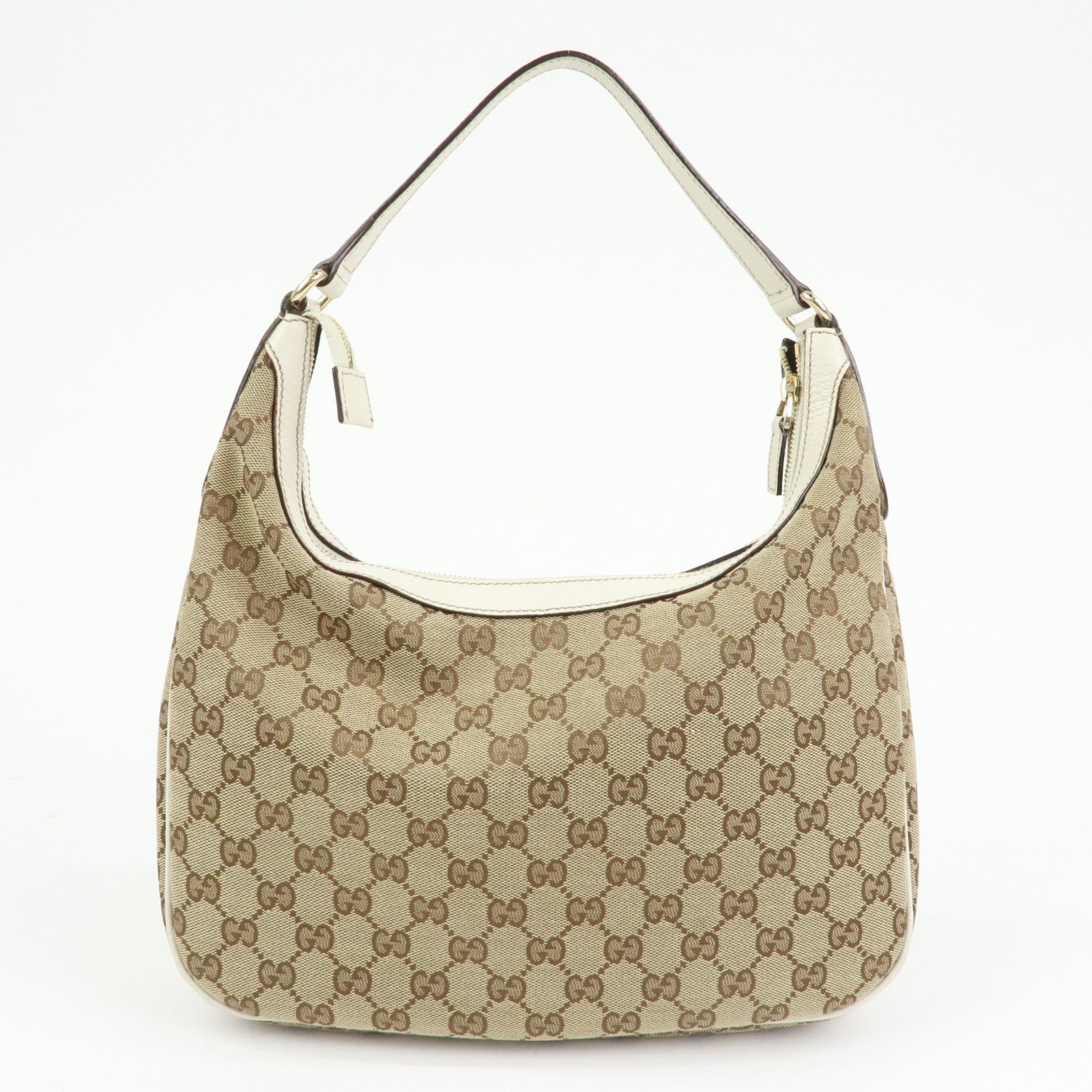 GUCCI GG Monogram Canvas Shoulder Bag Hand Bag Beige Ivory 153010