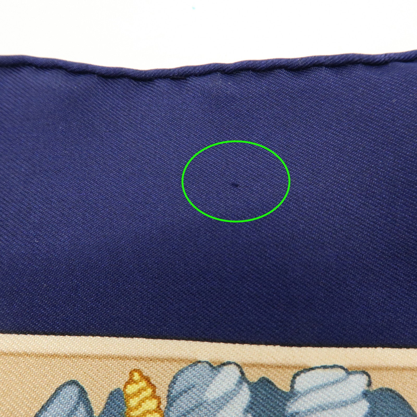 HERMES Carre 90 Silk 100% LES MUSEROLLES Scarf Navy