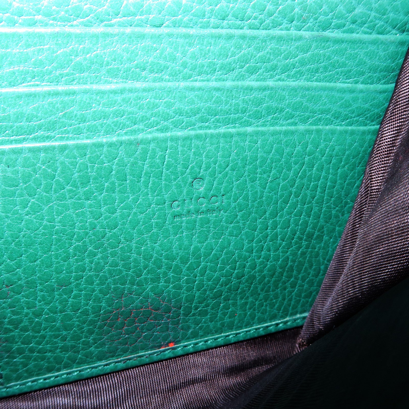 GUCCI Dionysus Leather Chain Wallet Shoulder Bag Green 401231