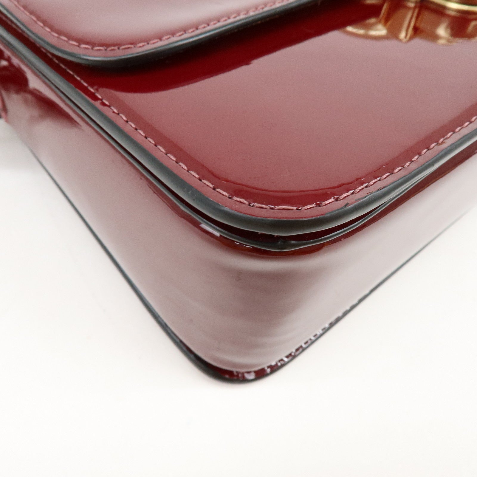 COACH Tabby 26 Patent Leather Shoulder Bag Crossbody Bag Bordeaux