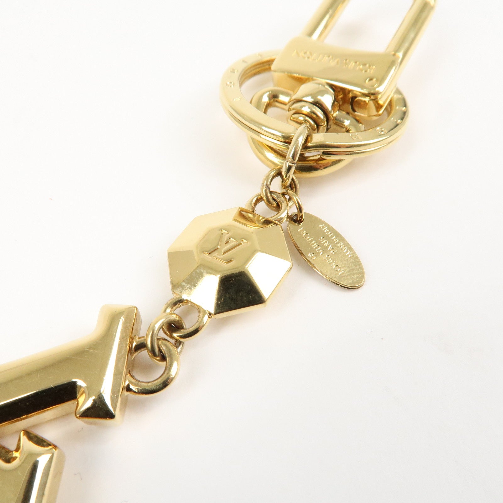 Louis Vuitton LV Facettes Porte Cles Key Chain Bag Charm M65216 Used