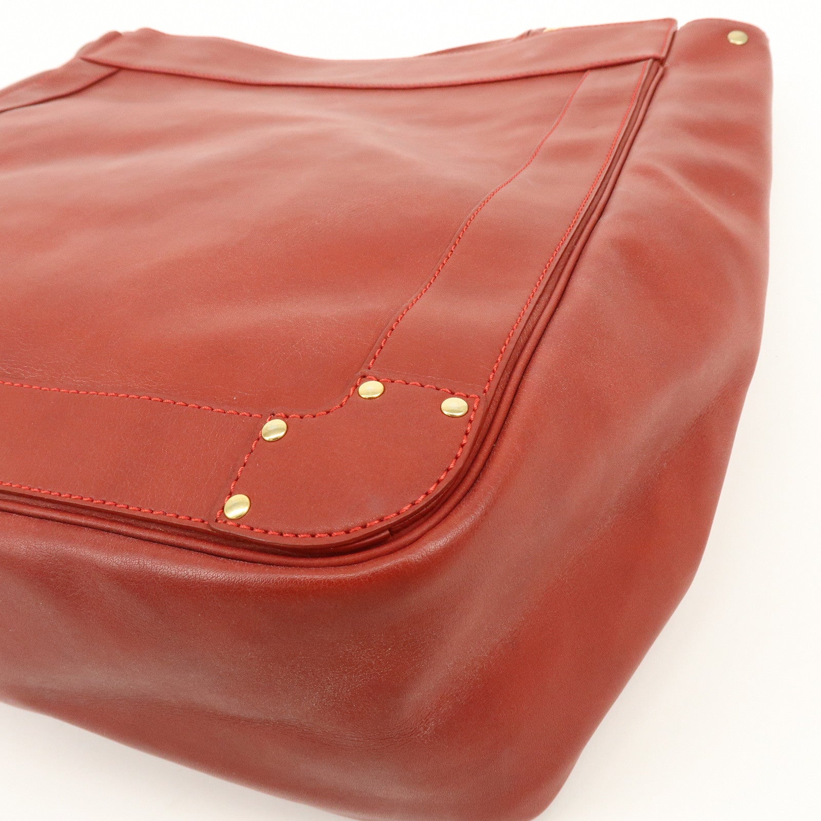 Chloe Eden Leather Shoulder Bag Hand Bag Tote Bag Red