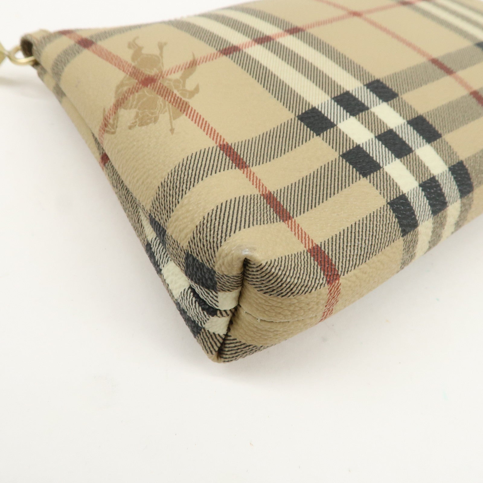 BURBERRY Nova Plaid PVC Shoulder Bag Hand Bag Beige Brown