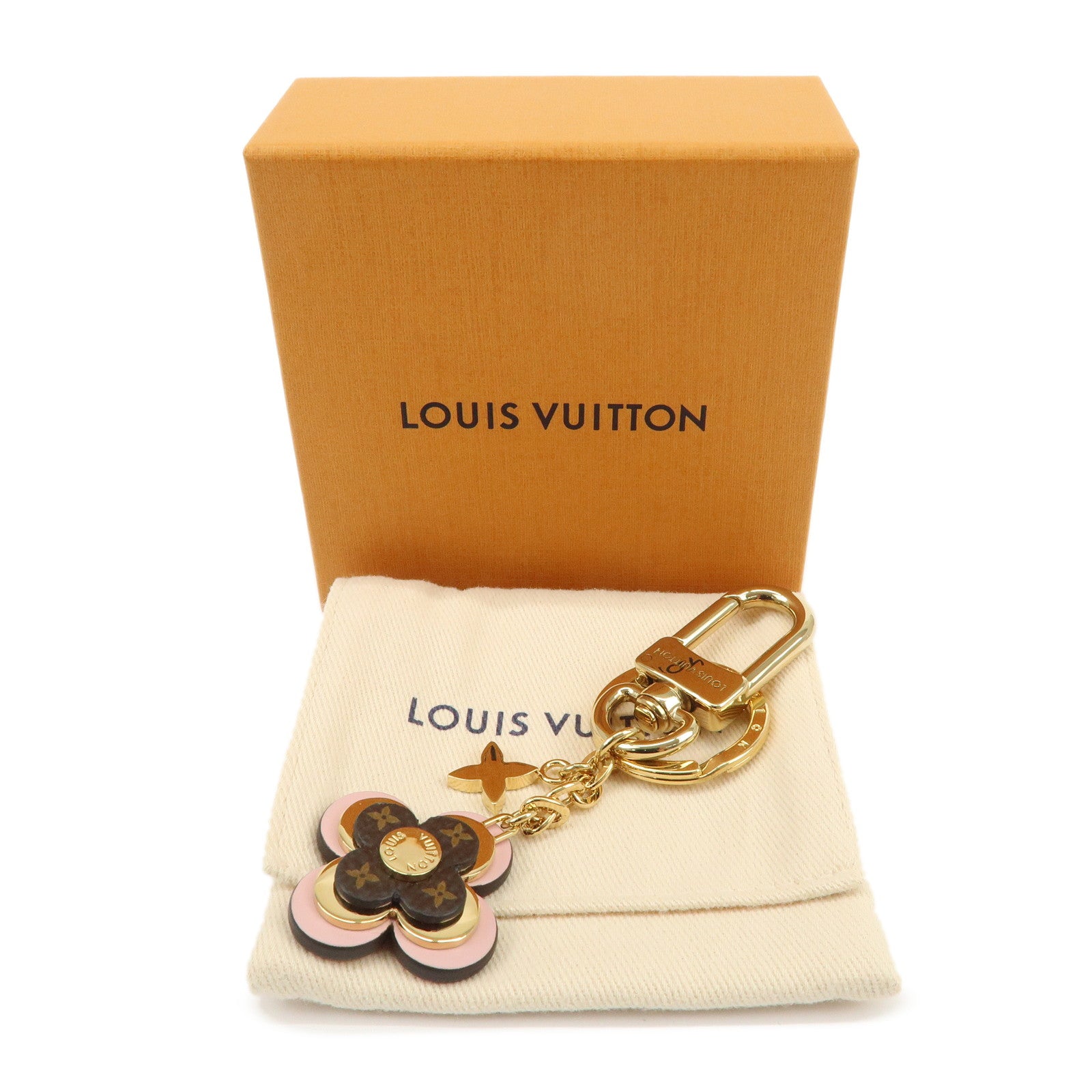 Louis Vuitton Porte Cles Blooming Flower BB Bag Charm Pink M63085