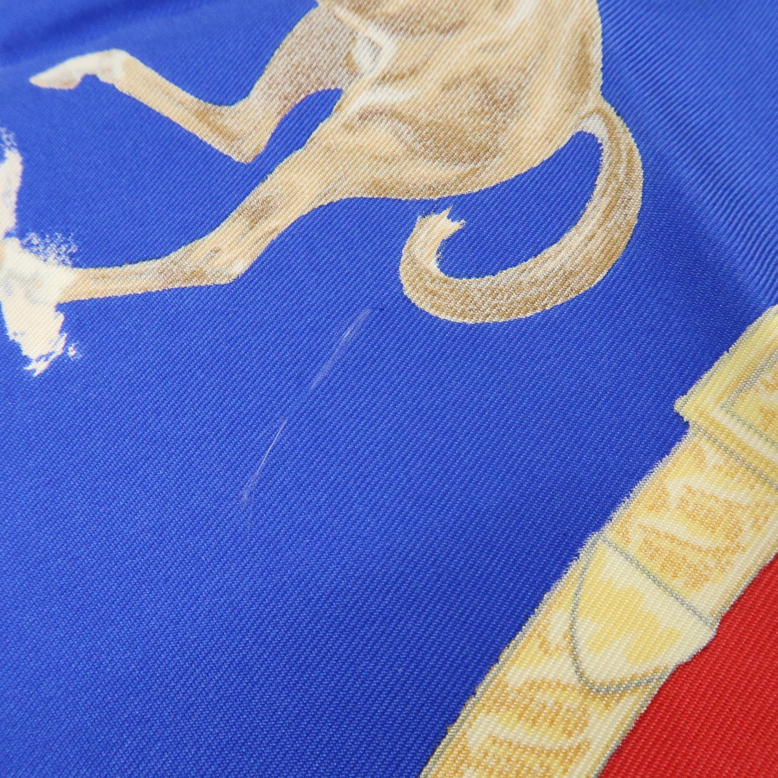 HERMES Carre 90 Silk 100% Scarf Le General LA Hotte Navy Red Blue