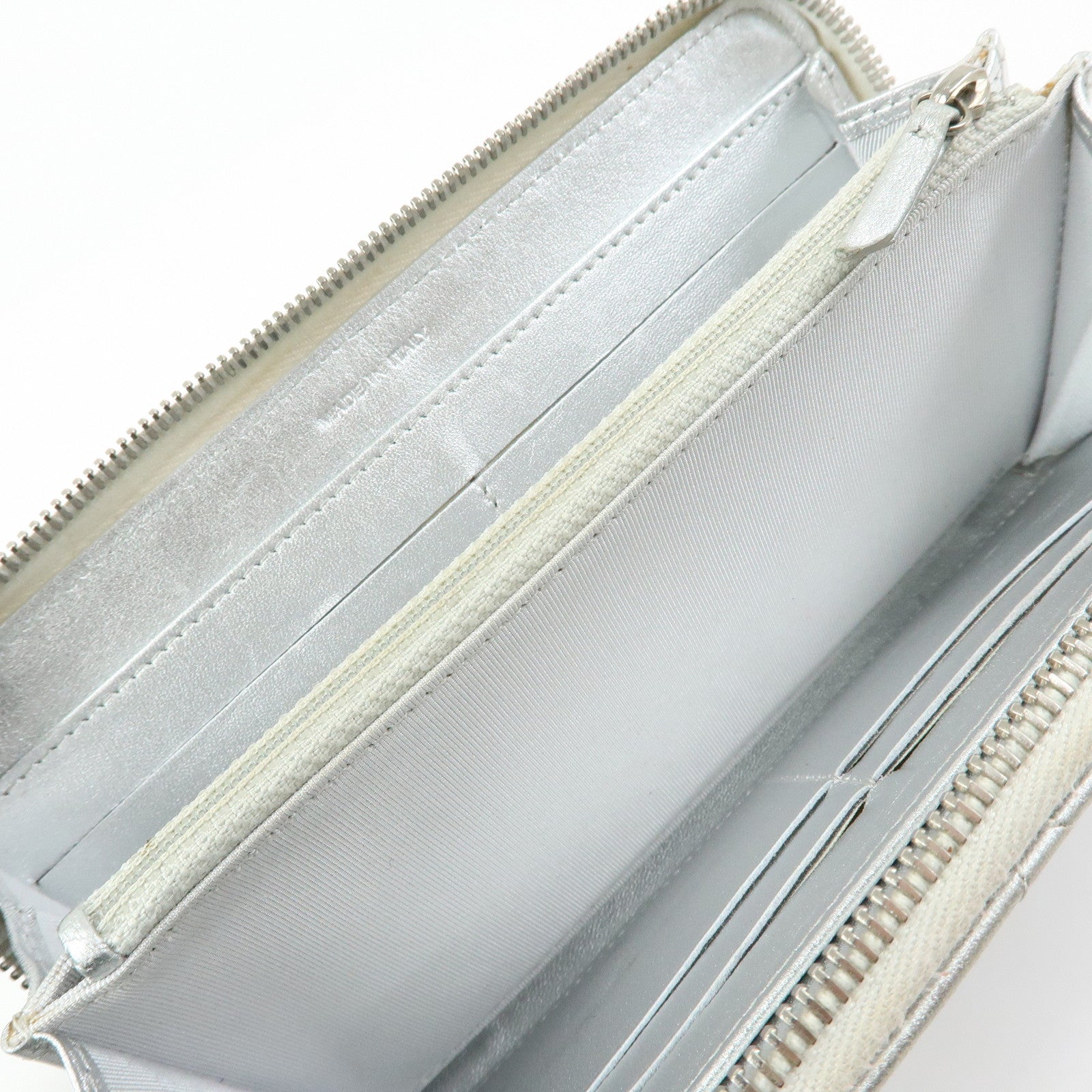 CHANEL Matelasse COCO Mark Lamb Skin Zippy Long Wallet A50097