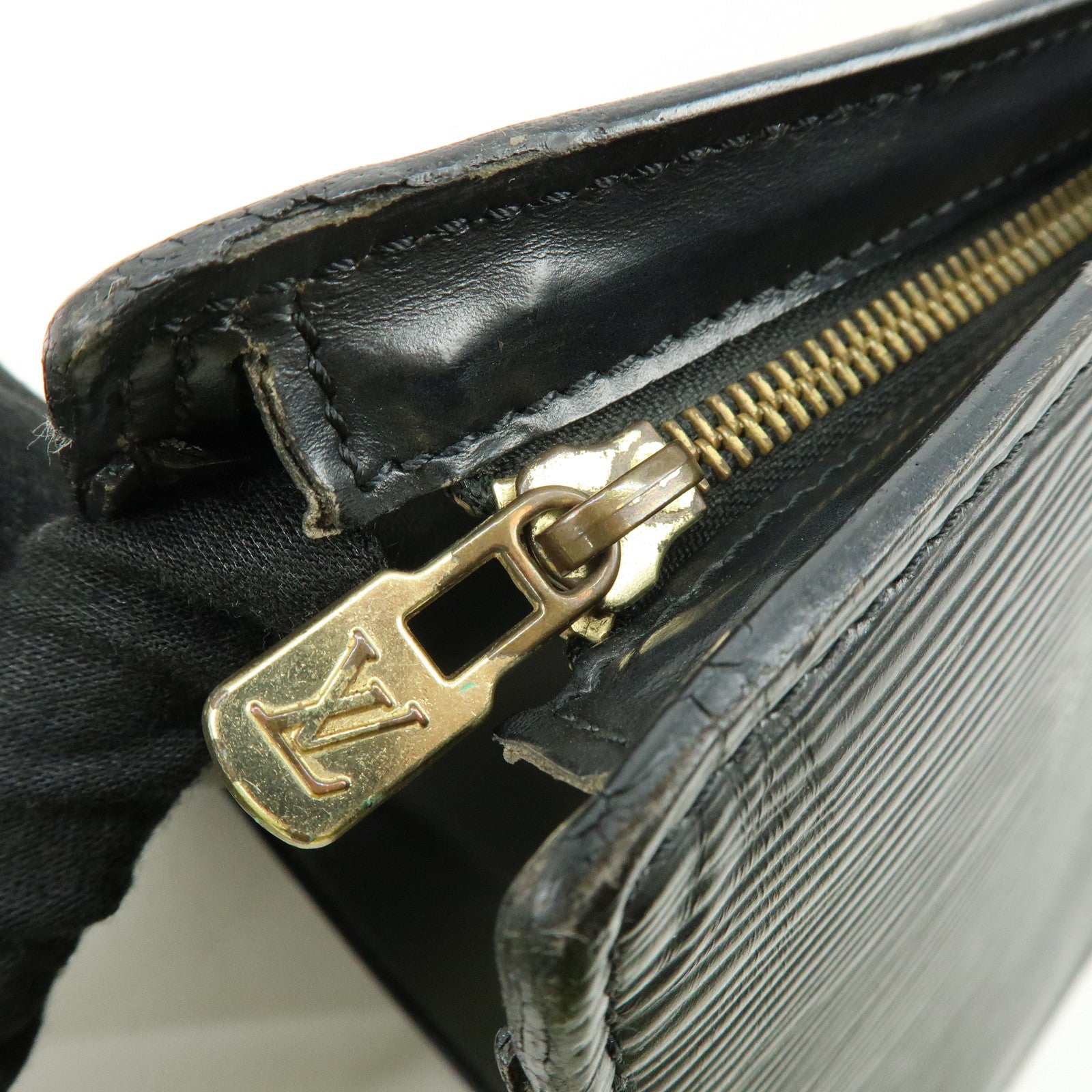Louis Vuitton Epi Leather Sac Triangle Hand Bag Noir Black M52092