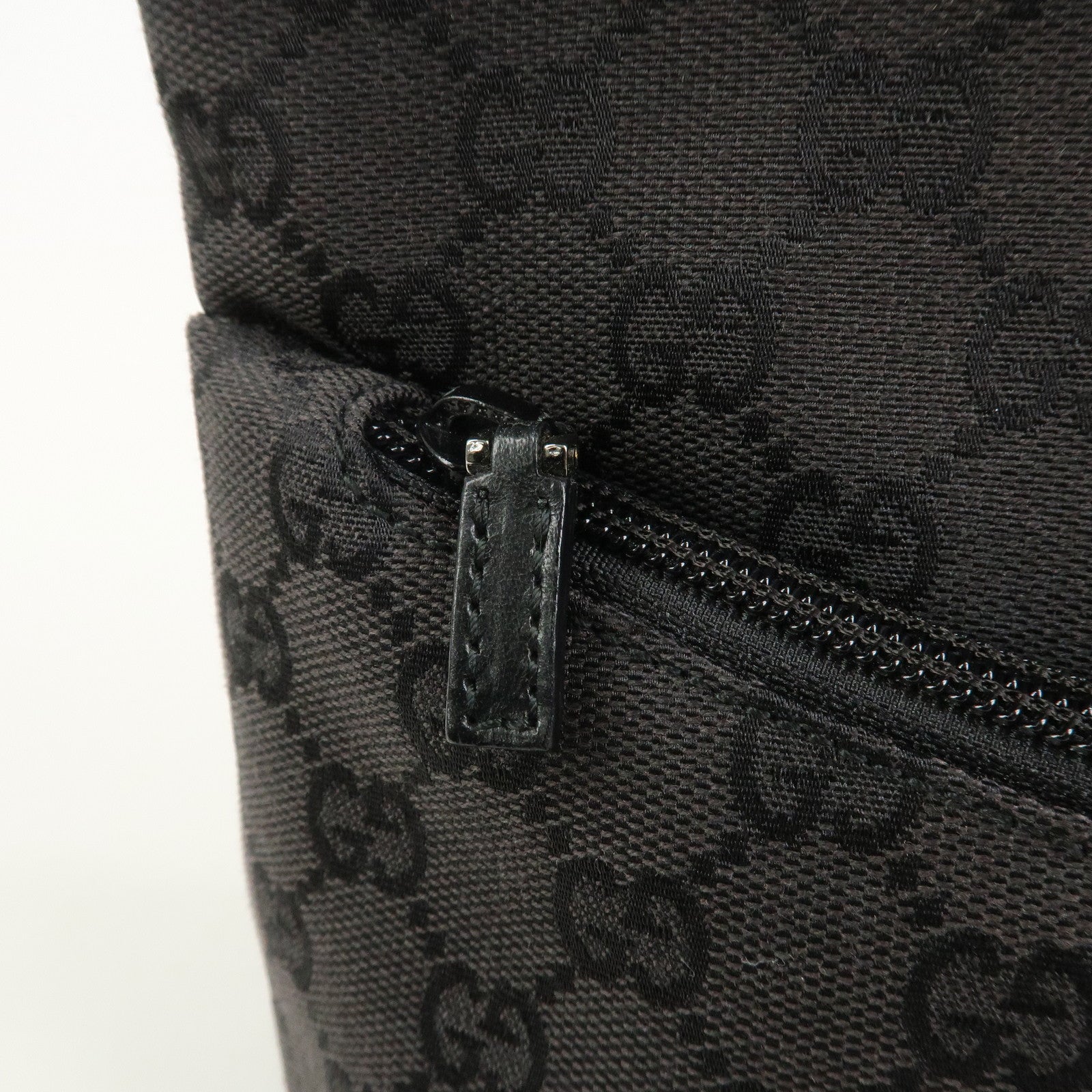 GUCCI GG Canvas Leather Shoulder Bag Hand Bag Brown 001・3386