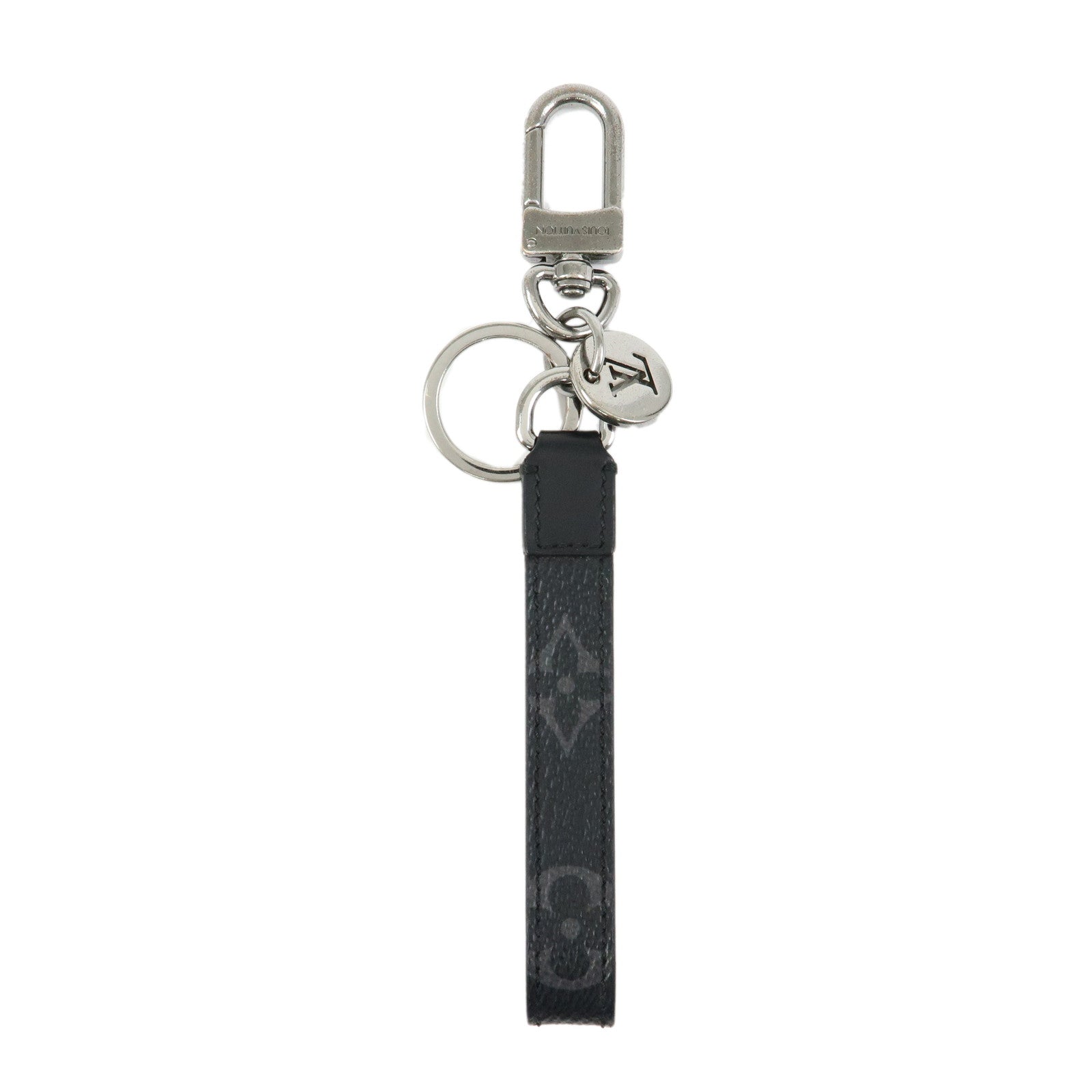 Louis Vuitton Monogram Eclipse Porte Cles Dragonne Key Chain M61950