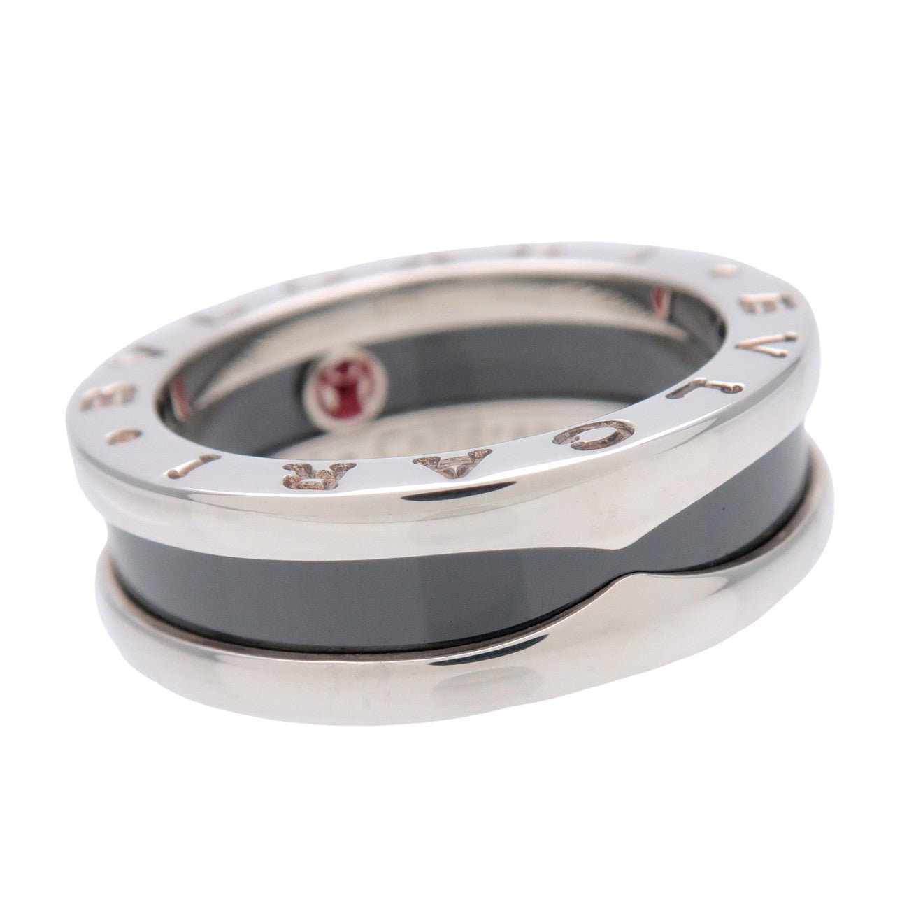 BVLGARI B-Zero1 Save the Children Ring SV925 Black Ceramic US5.5